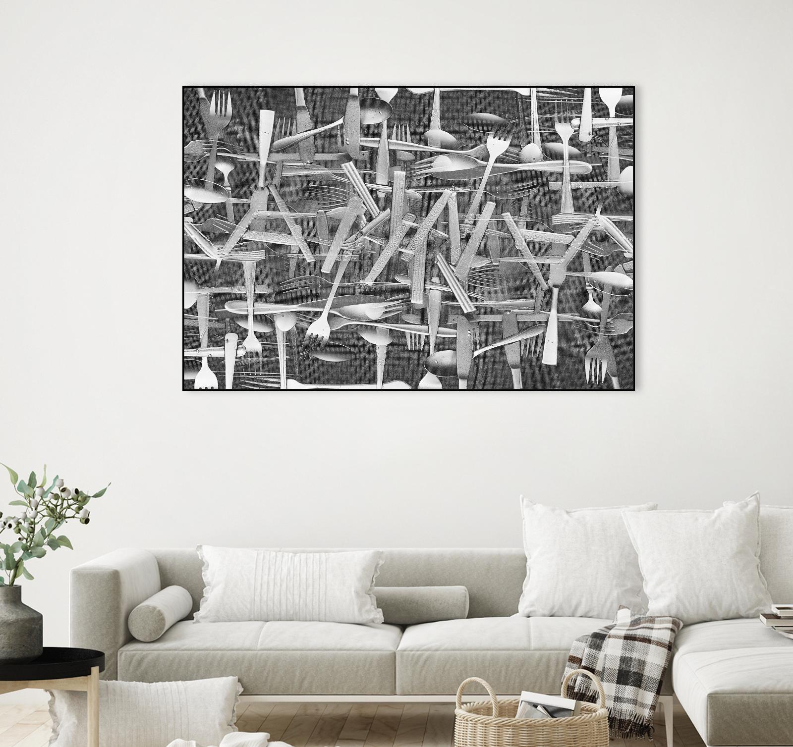 DINNER I by Norm Stelfox on GIANT ART - grey kitchen