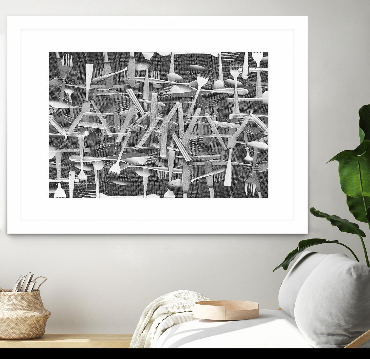 DINNER I by Norm Stelfox on GIANT ART - grey kitchen