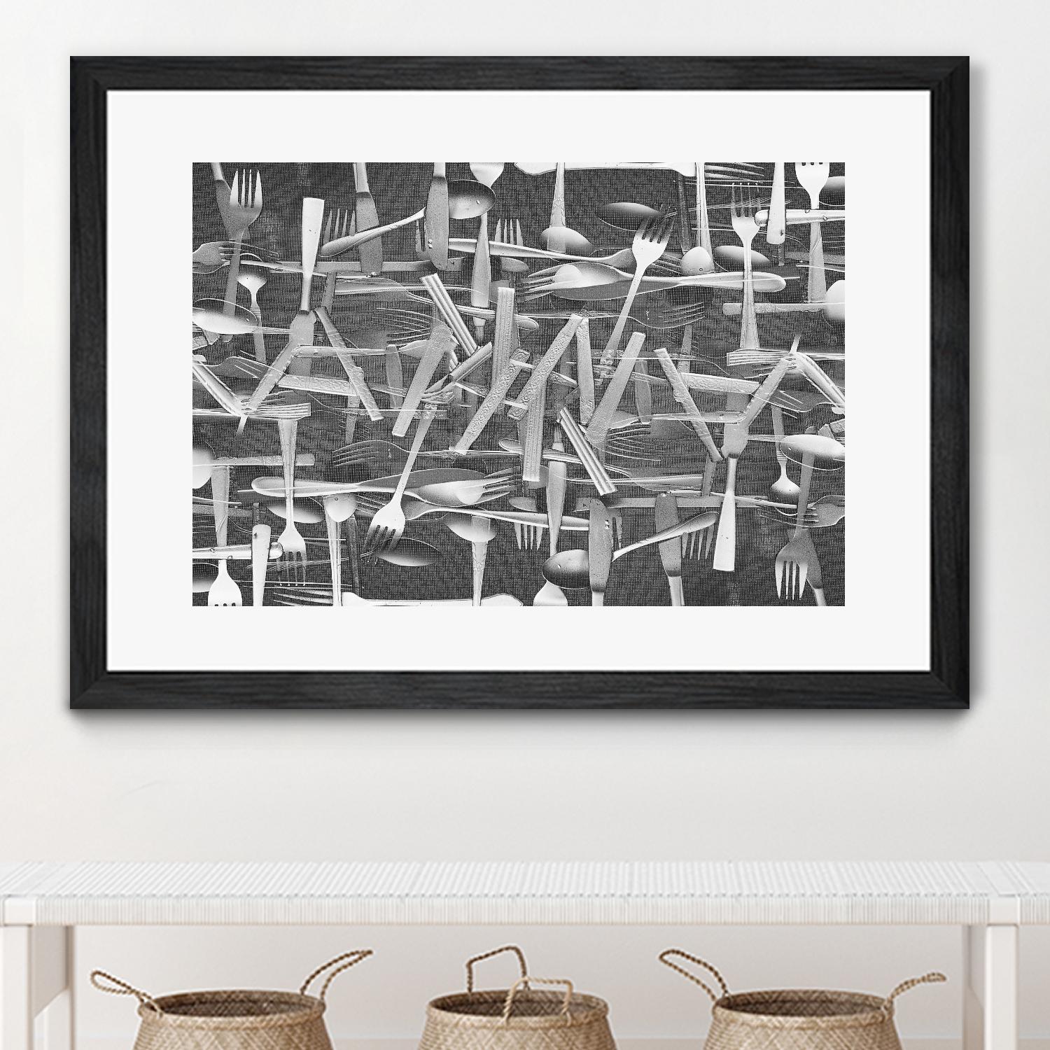 DINNER I by Norm Stelfox on GIANT ART - grey kitchen