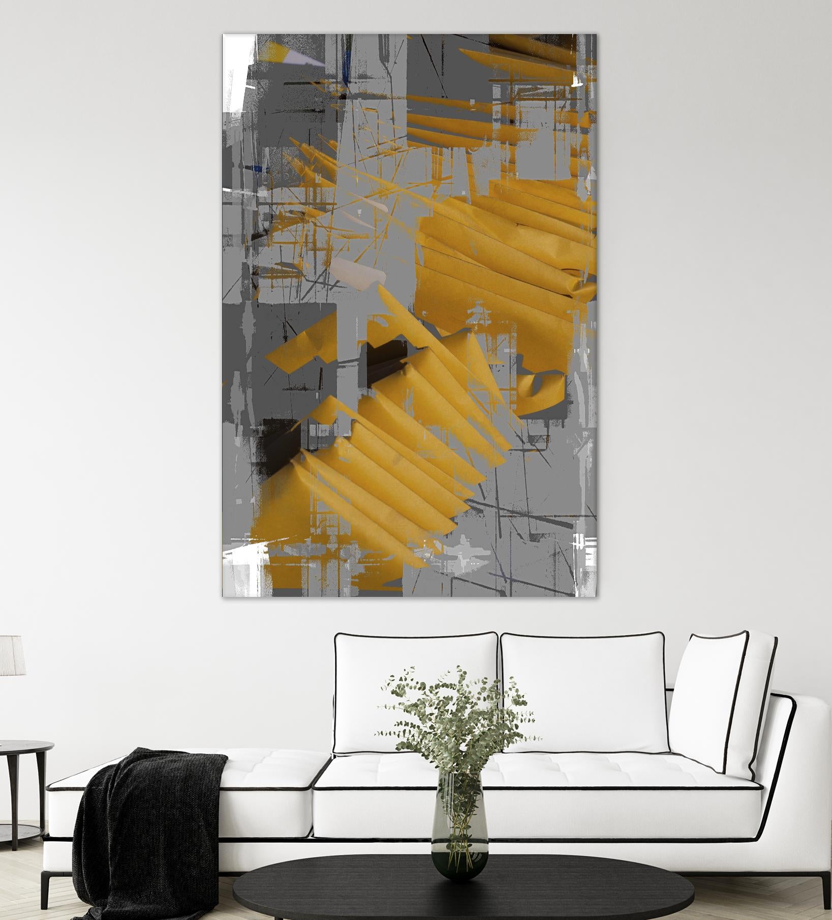 DINNER II by Norm Stelfox on GIANT ART - yellow abstract
