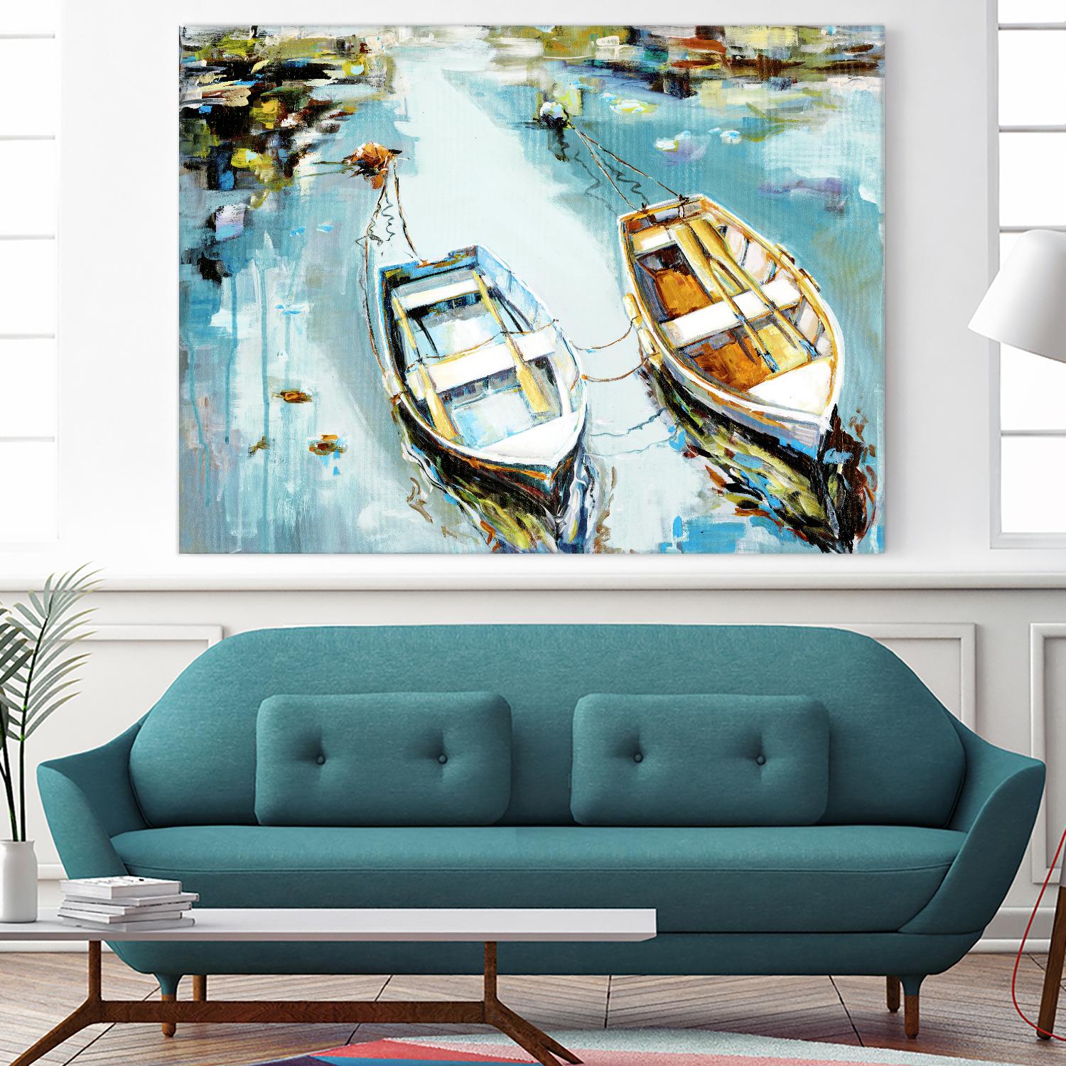 Belong together by Nathan Neven on GIANT ART - orange nautical