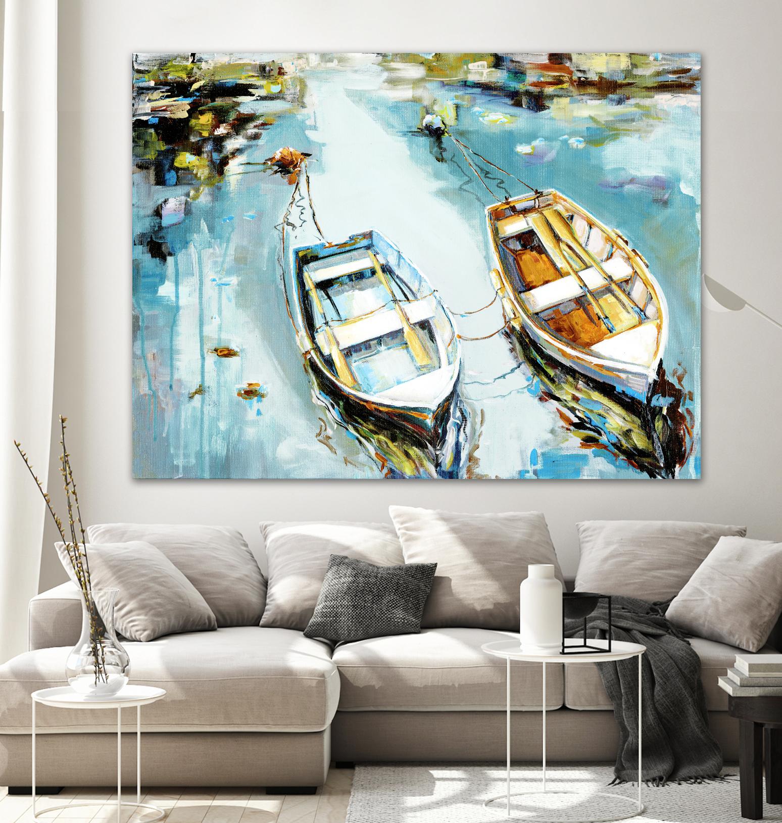 Belong together by Nathan Neven on GIANT ART - orange nautical