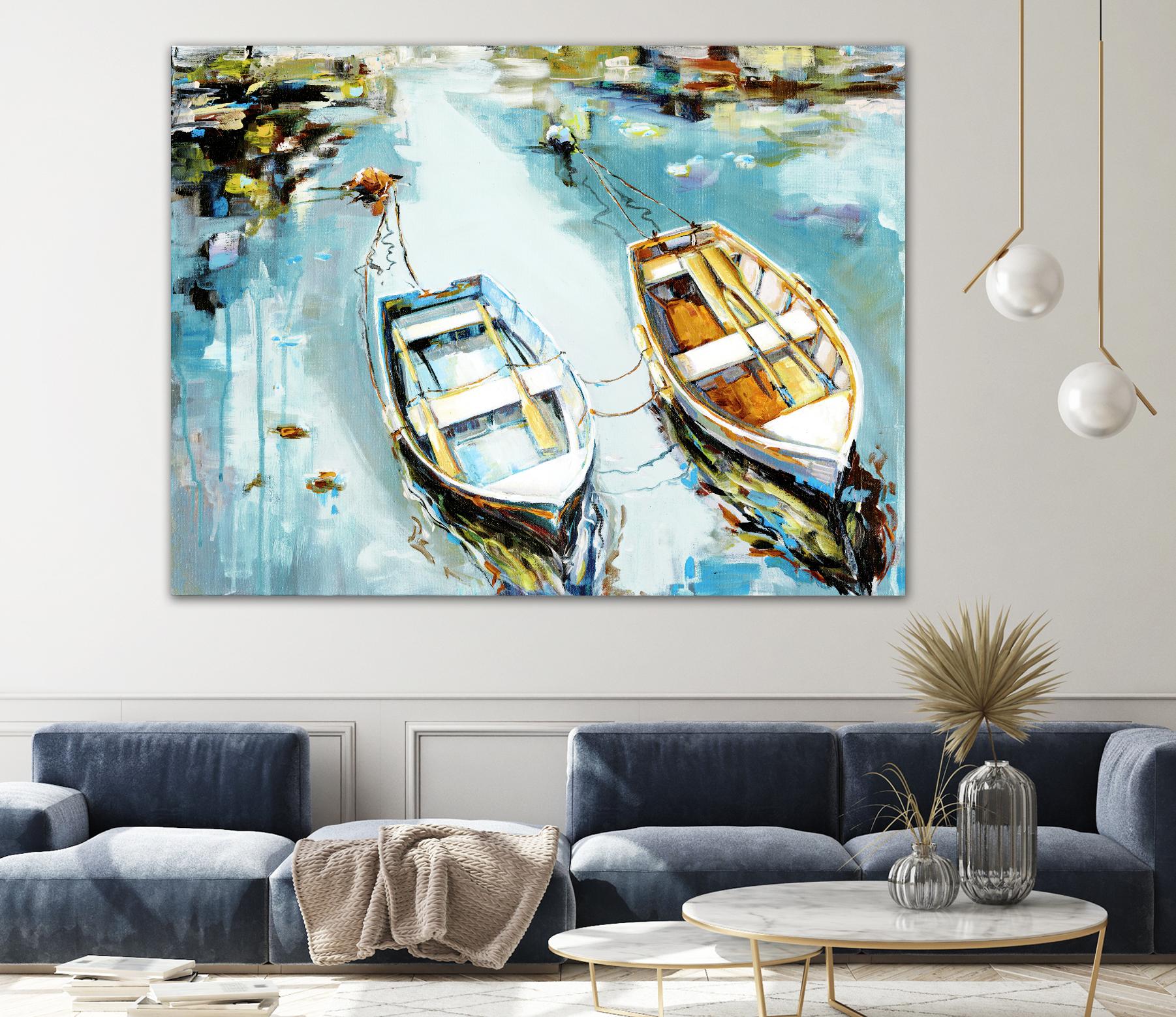 Belong together by Nathan Neven on GIANT ART - orange nautical