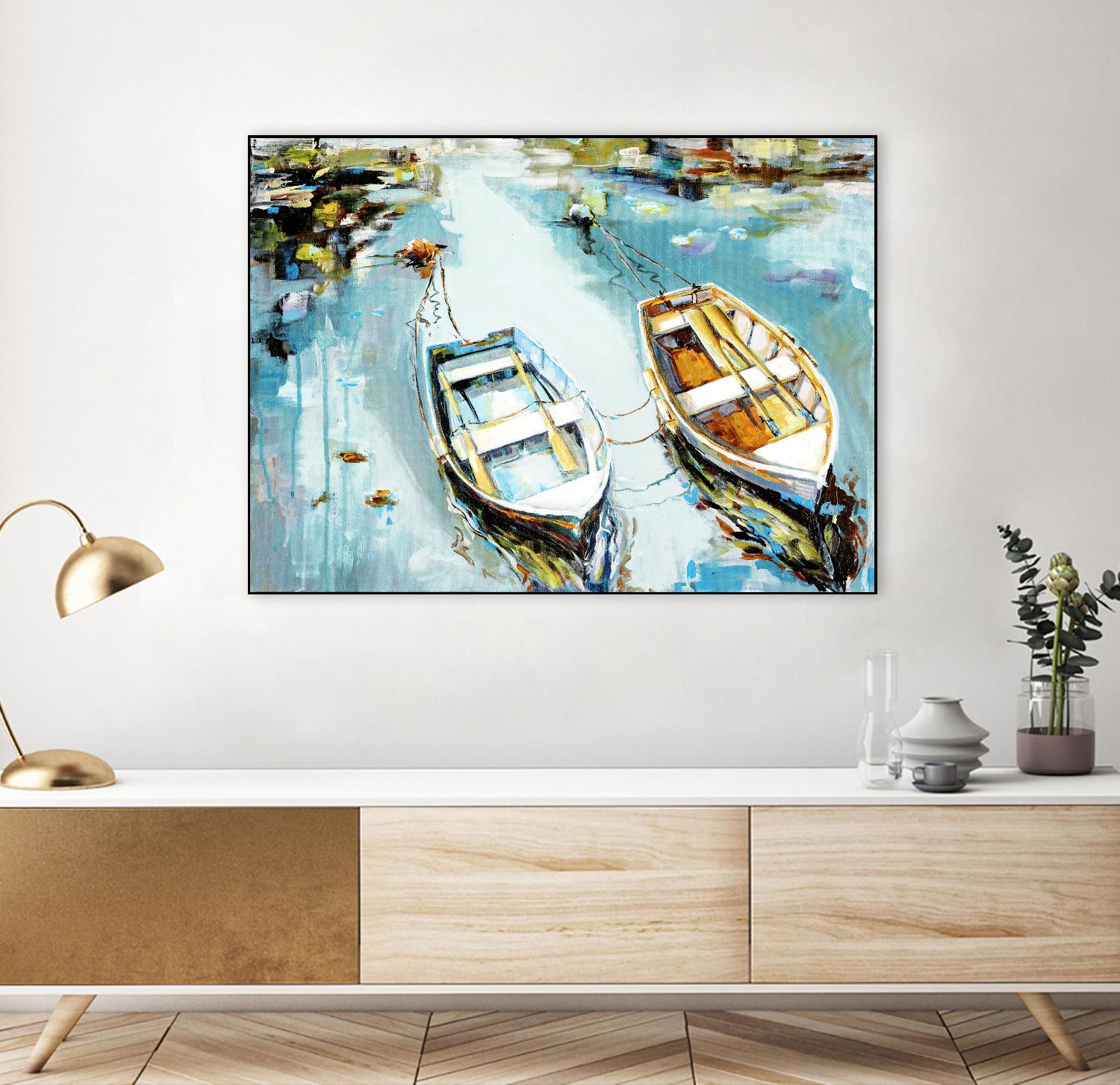 Belong together by Nathan Neven on GIANT ART - orange nautical