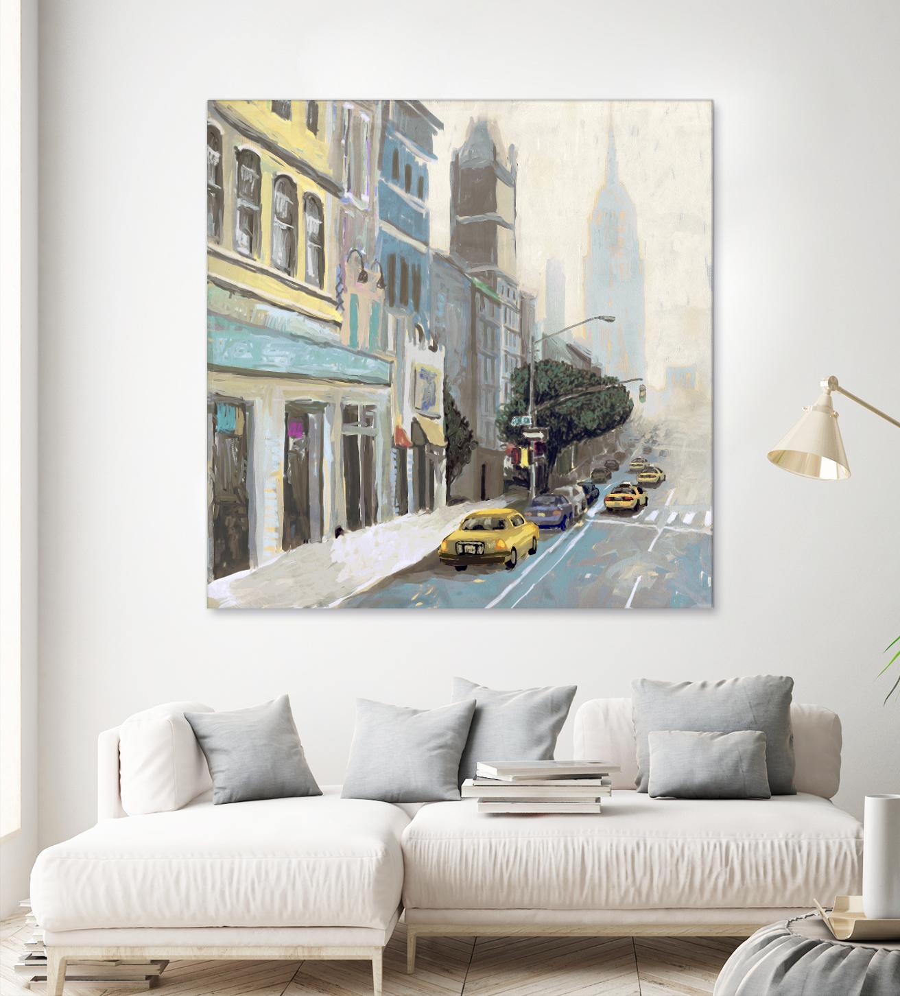 New York by Rick Novak on GIANT ART - blue city scene