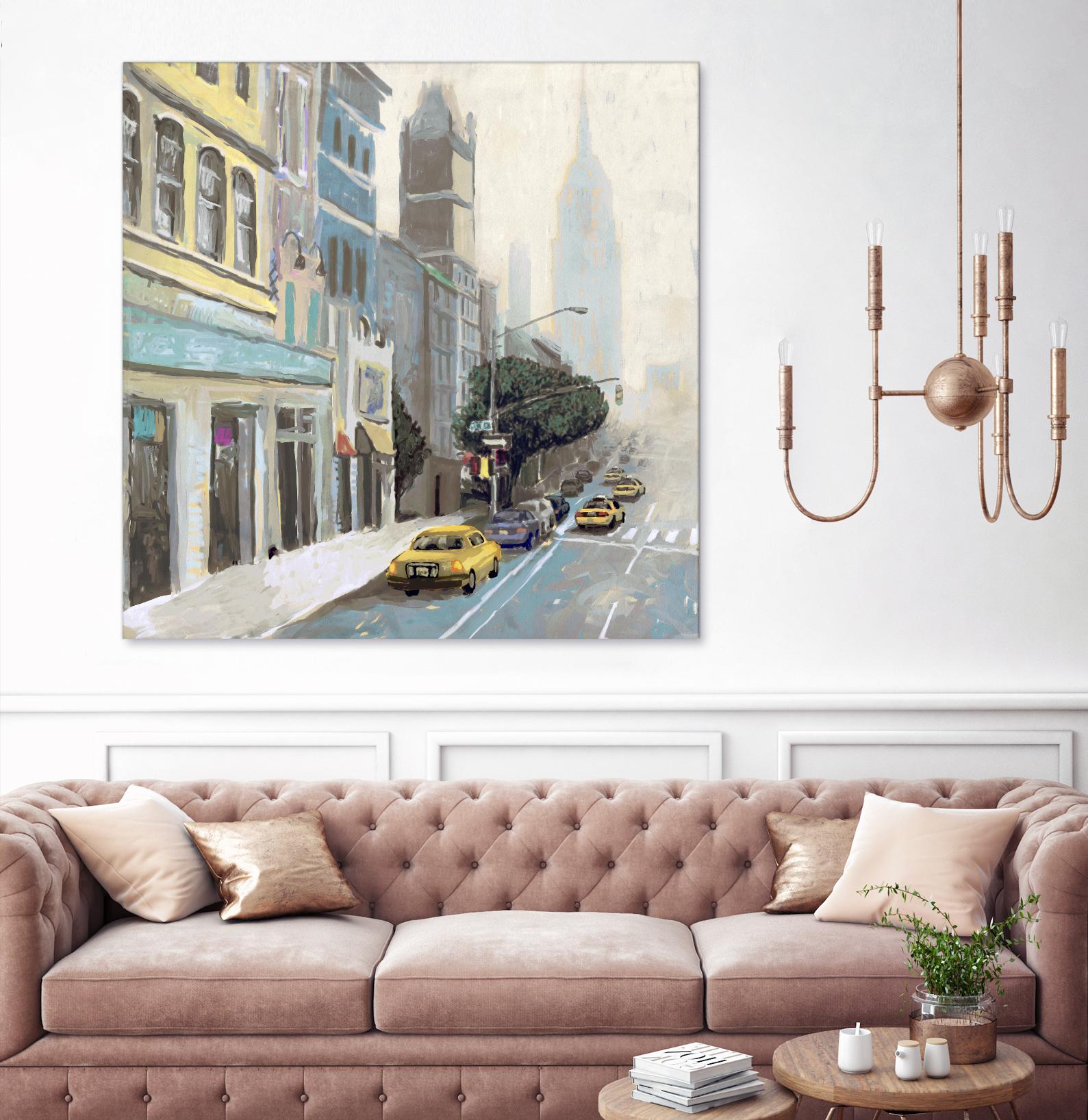 New York by Rick Novak on GIANT ART - blue city scene