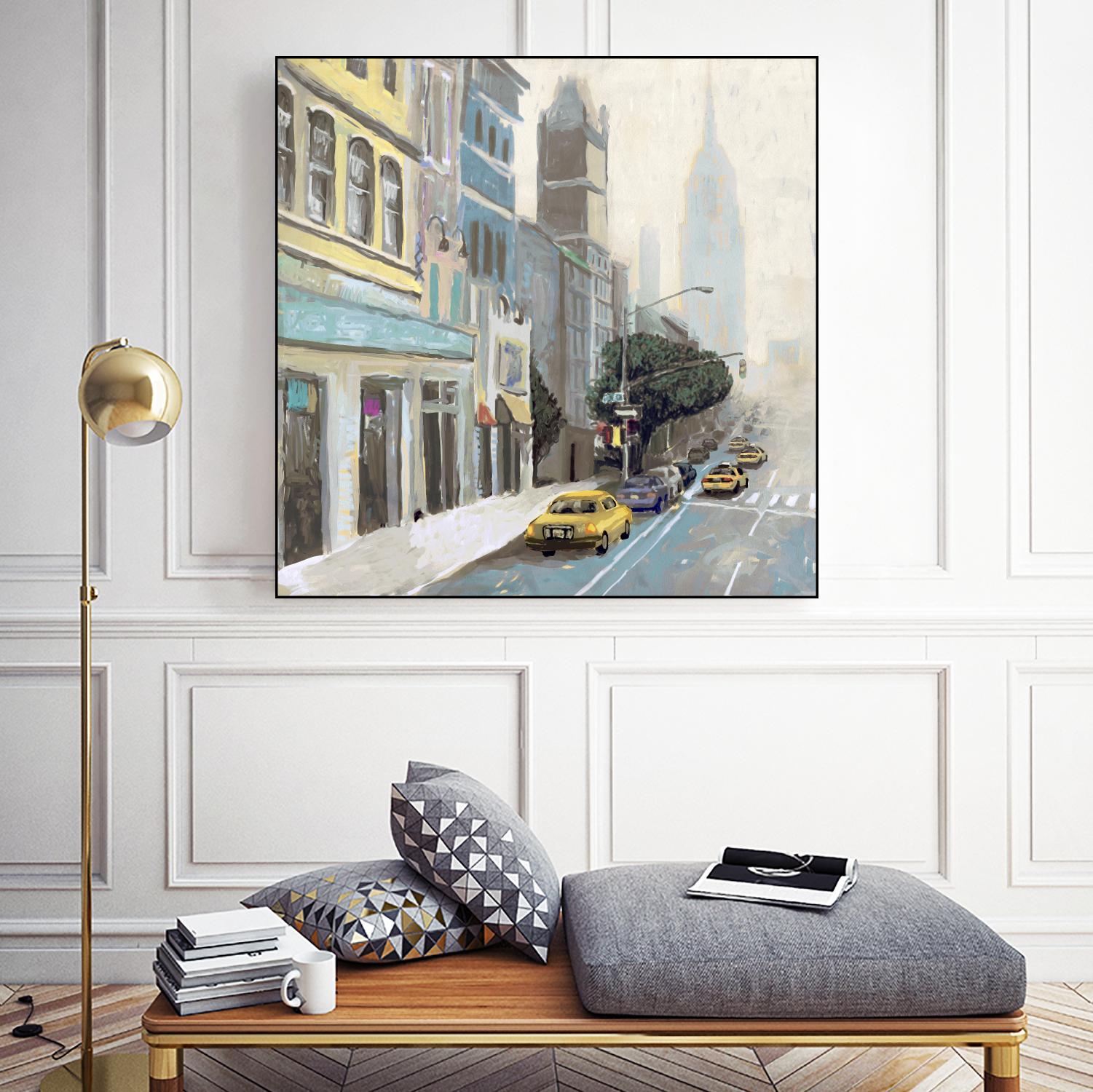New York by Rick Novak on GIANT ART - blue city scene