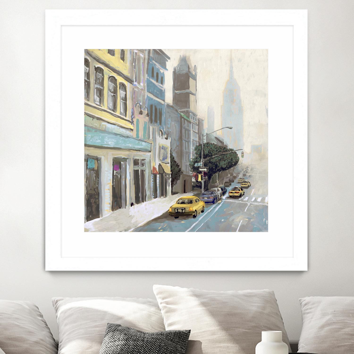 New York by Rick Novak on GIANT ART - blue city scene
