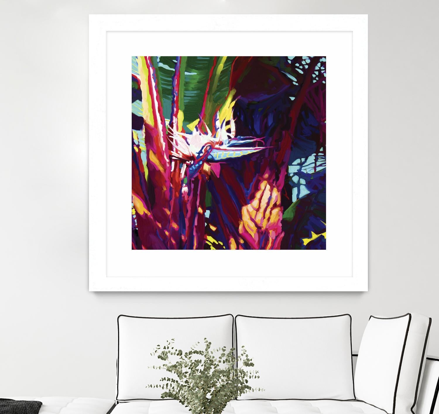 Palm Impressions by Rick Novak on GIANT ART - blue tropical