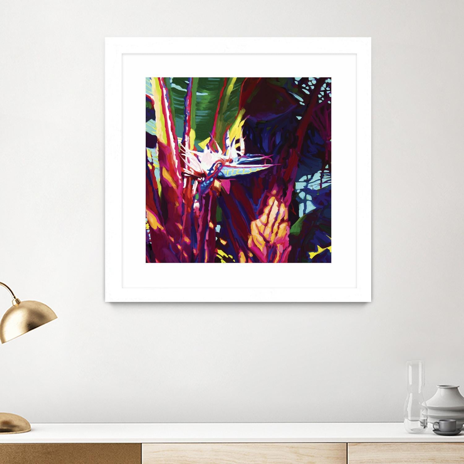 Palm Impressions by Rick Novak on GIANT ART - blue tropical
