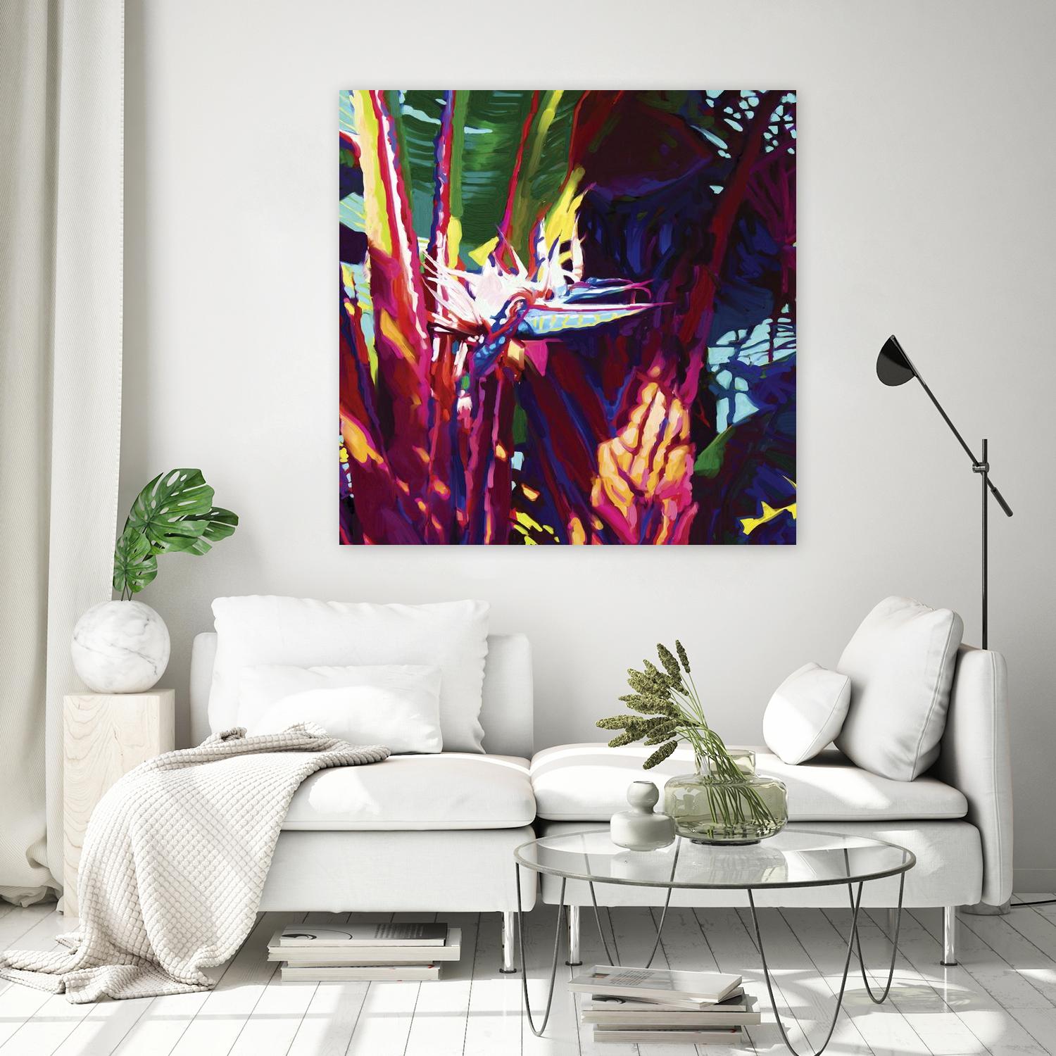 Palm Impressions by Rick Novak on GIANT ART - blue tropical