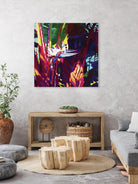 Palm Impressions by Rick Novak on GIANT ART - blue tropical