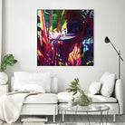 Palm Impressions by Rick Novak on GIANT ART - blue tropical