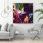 Palm Impressions by Rick Novak on GIANT ART - blue tropical
