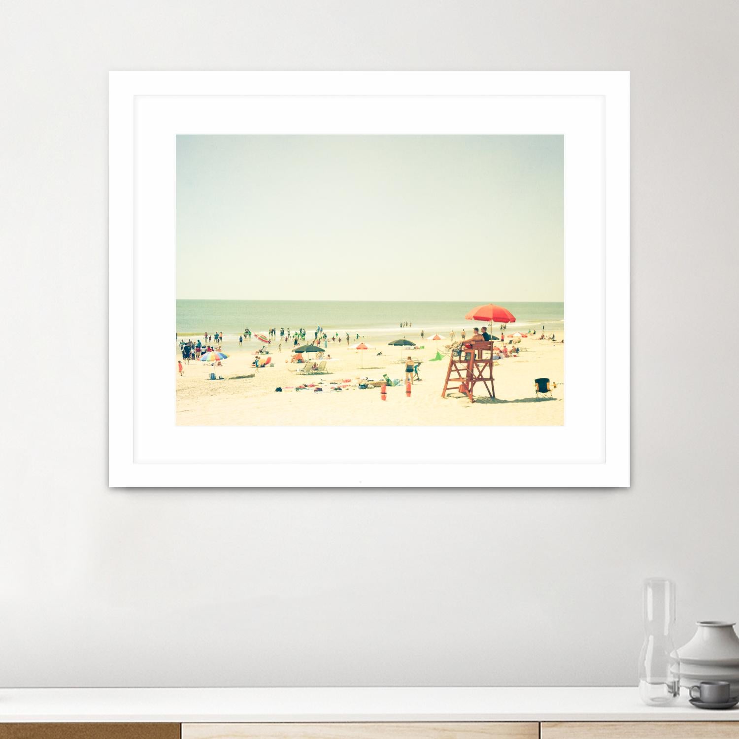Sunbathers I by Olivia Joy on GIANT ART - beige costal beach