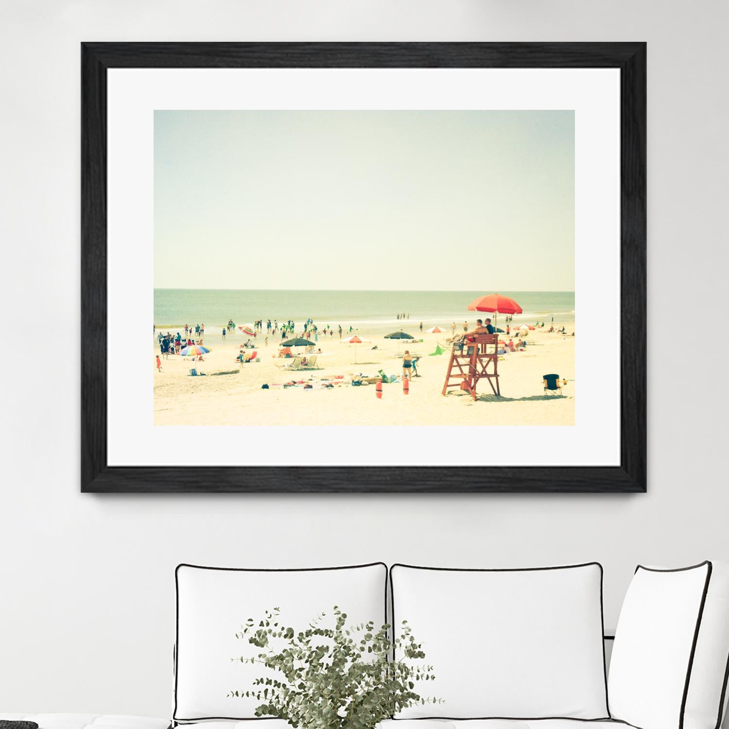 Sunbathers I by Olivia Joy on GIANT ART - beige costal beach