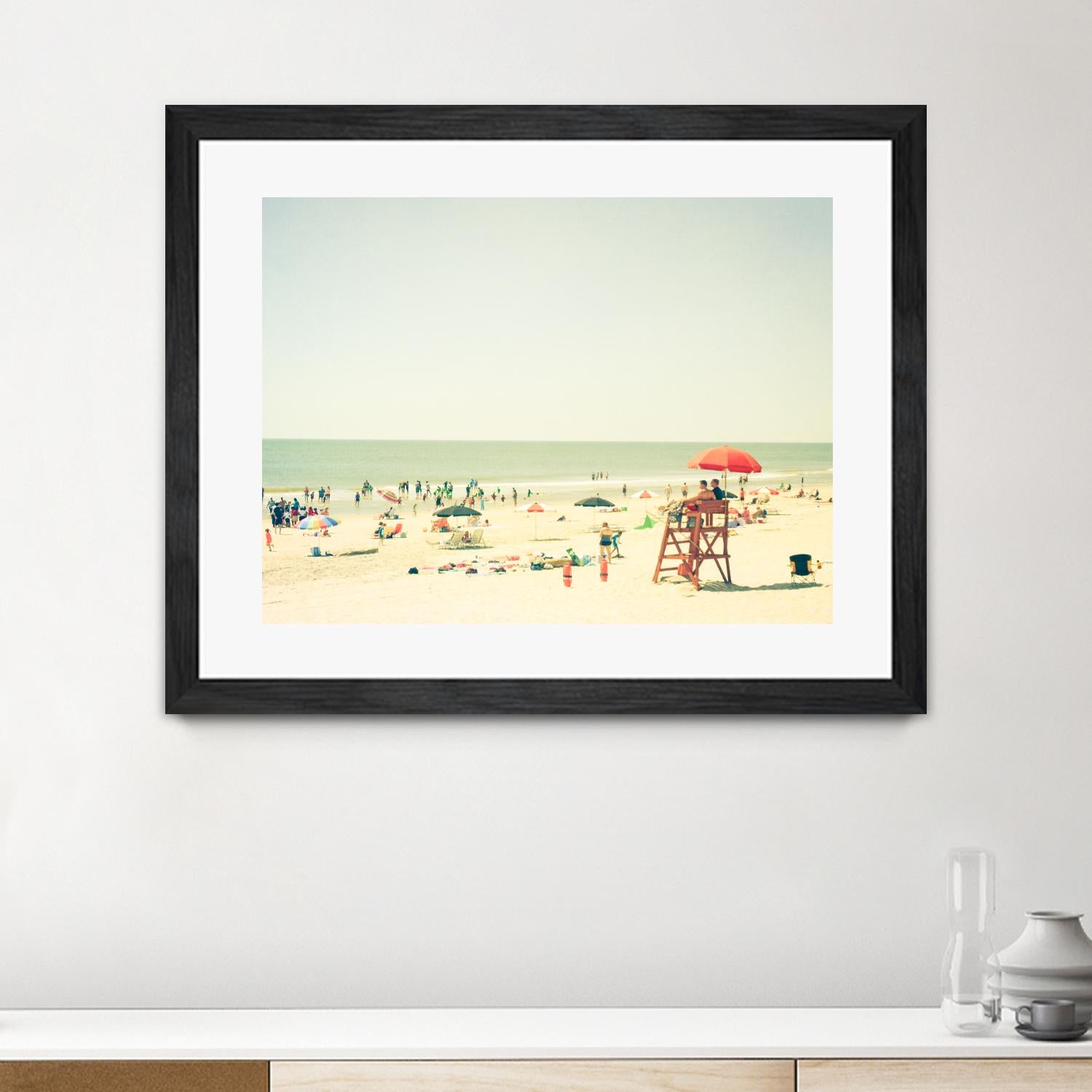 Sunbathers I by Olivia Joy on GIANT ART - beige costal beach