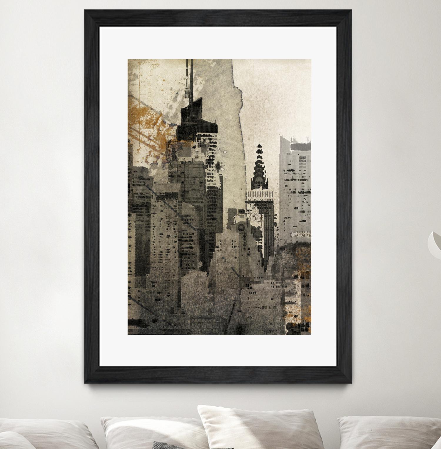 New York Local by Irena Orlov on GIANT ART - black city scene