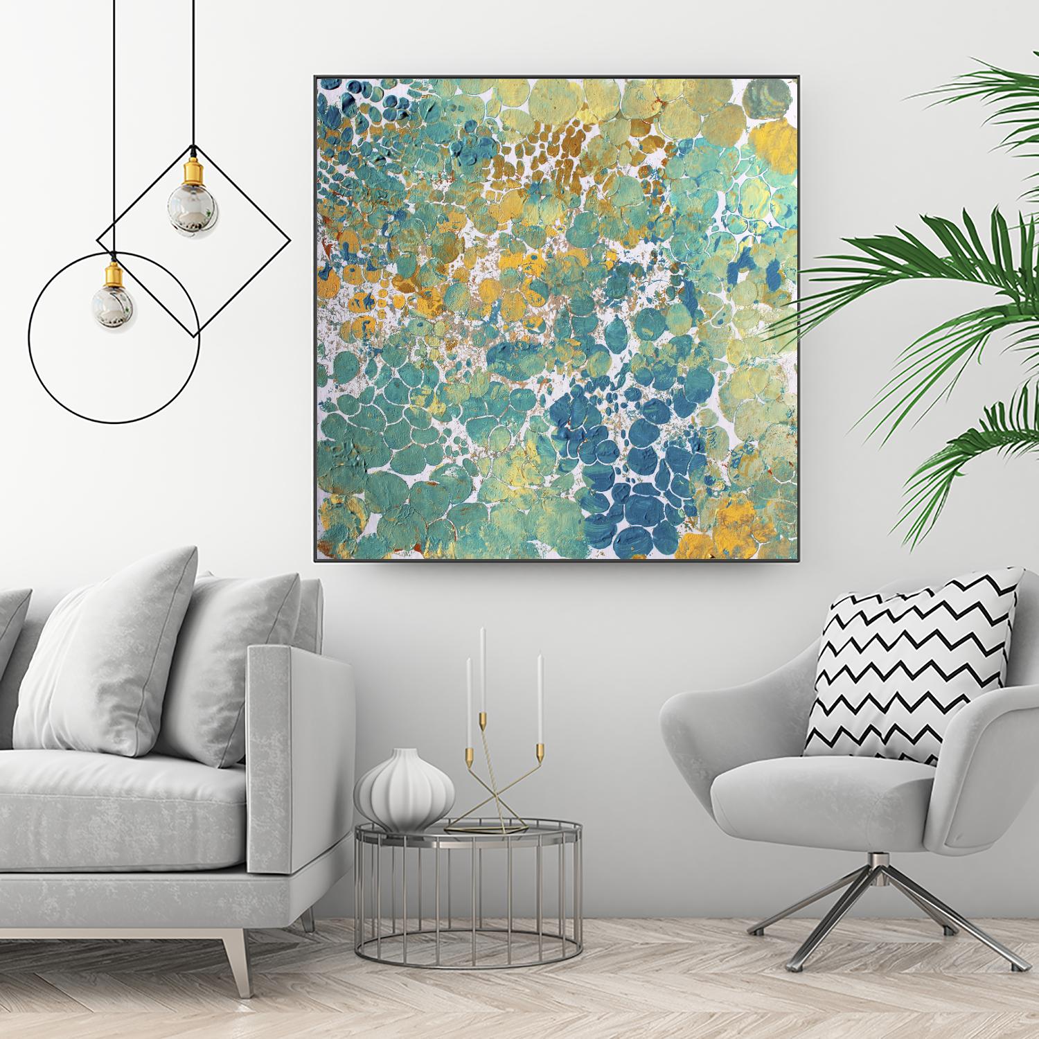 Textured by Irena Orlov on GIANT ART - yellow abstract