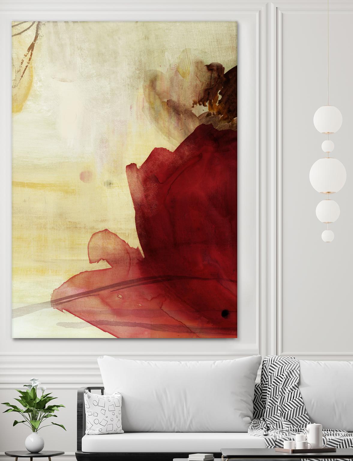 Georgia I by PI Studio on GIANT ART - red floral