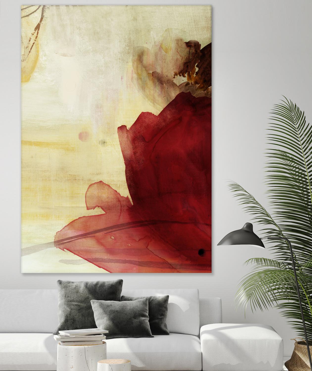 Georgia I by PI Studio on GIANT ART - red floral