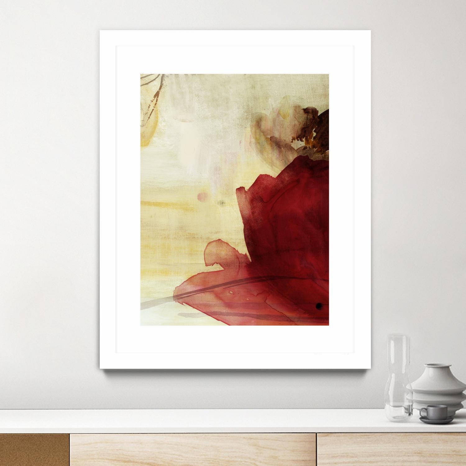 Georgia I by PI Studio on GIANT ART - red floral