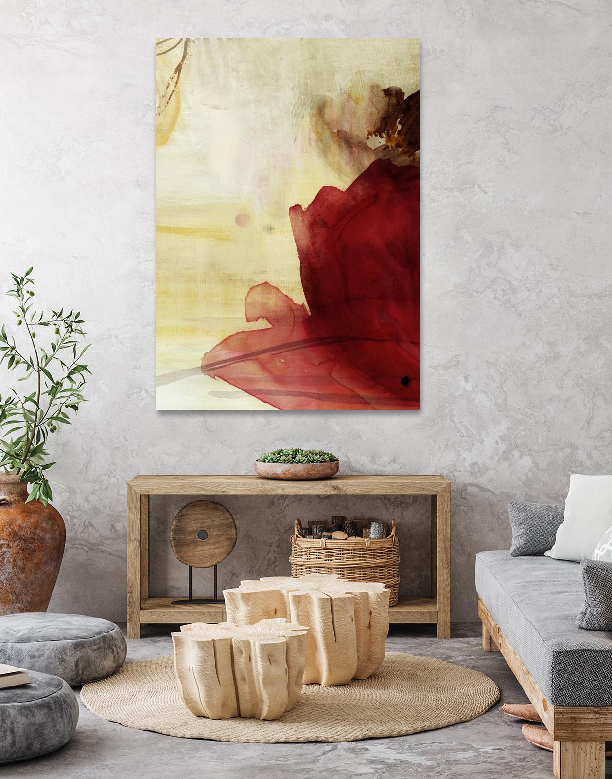 Georgia I by PI Studio on GIANT ART - red floral