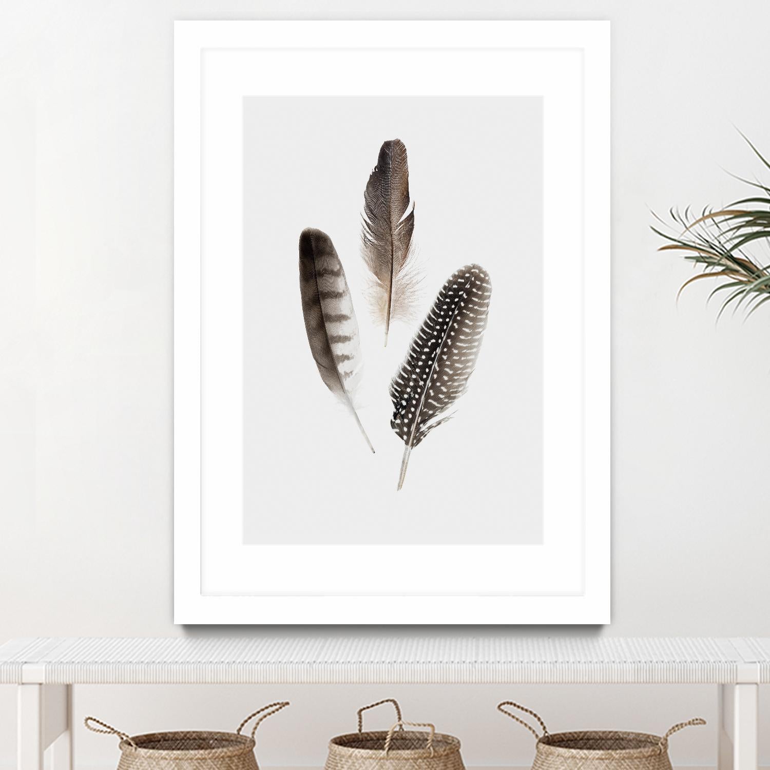 Feathers I by PI Studio on GIANT ART - brown animals