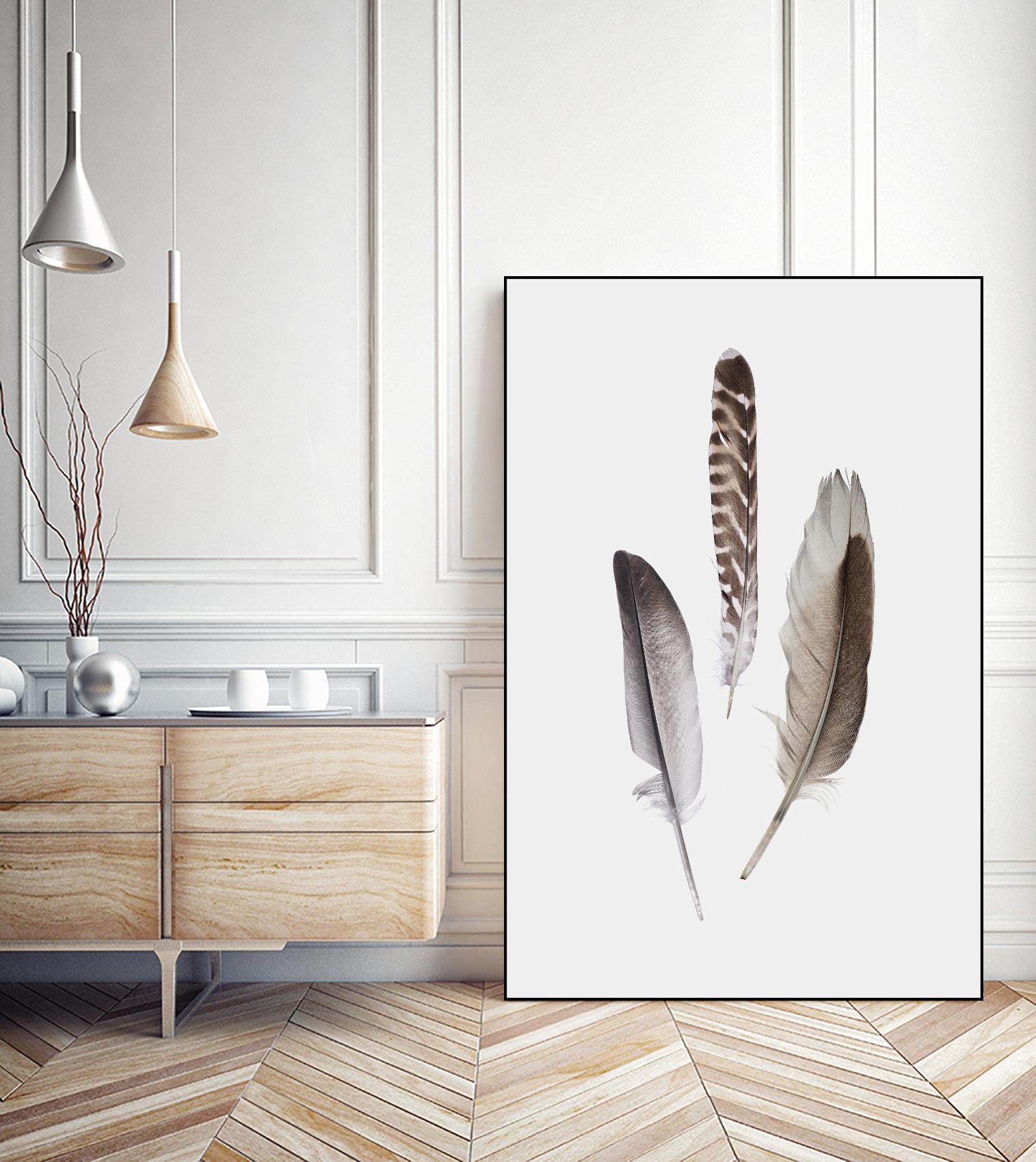 Feathers III by PI Studio on GIANT ART - brown animals