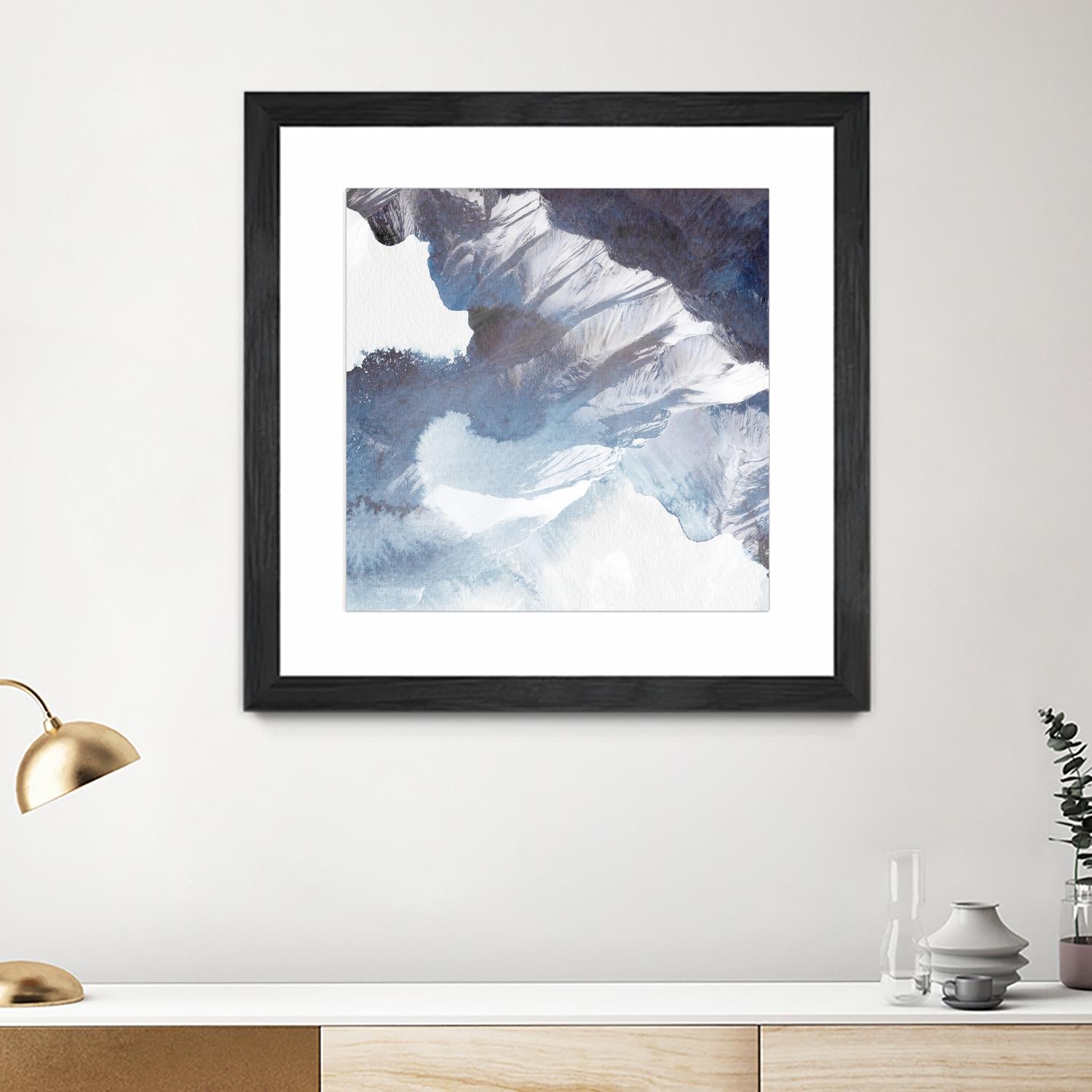Blue Canyon by PI Studio on GIANT ART - white abstract