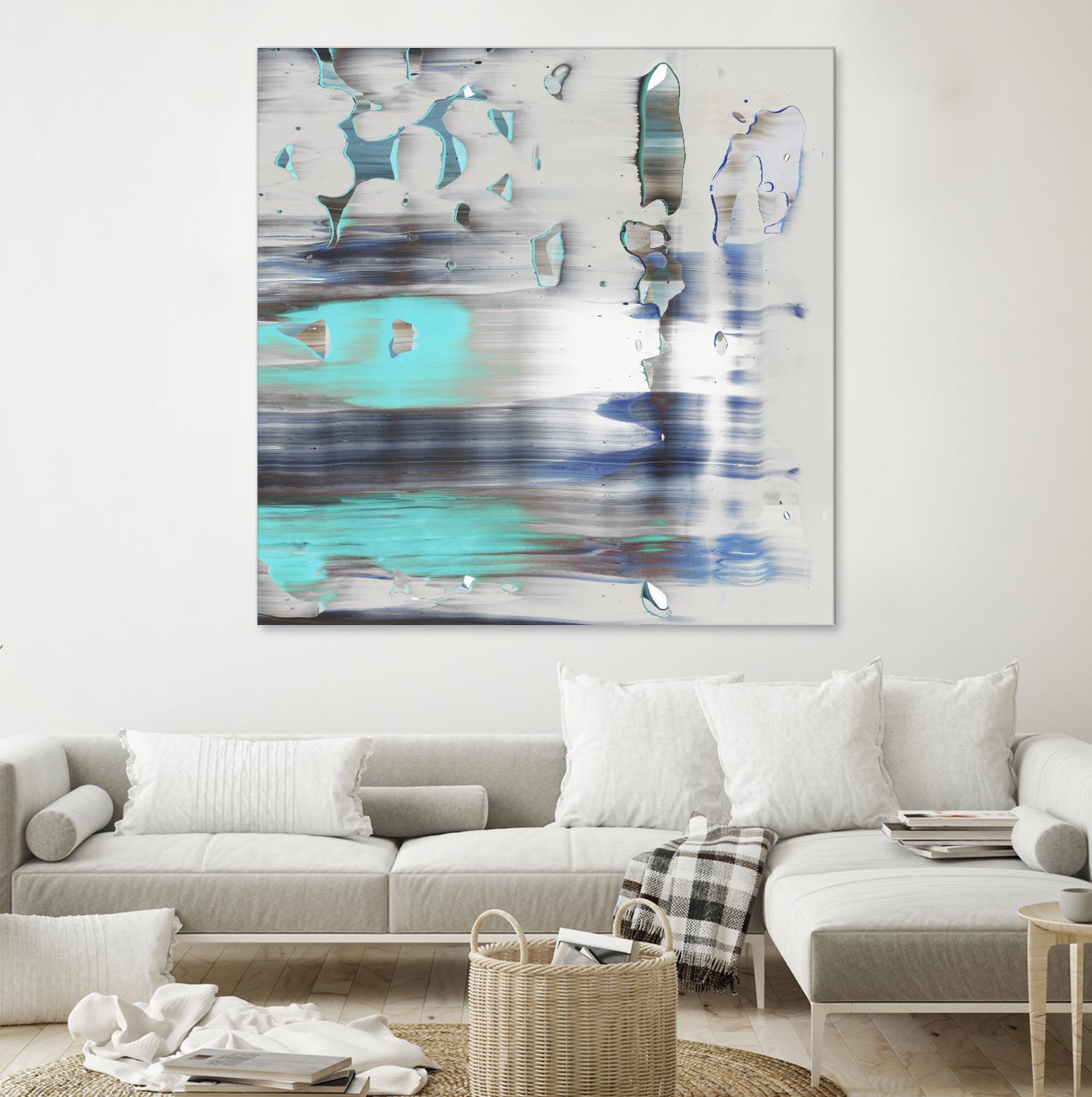 Blue Swim II by PI Studio on GIANT ART - grey abstract