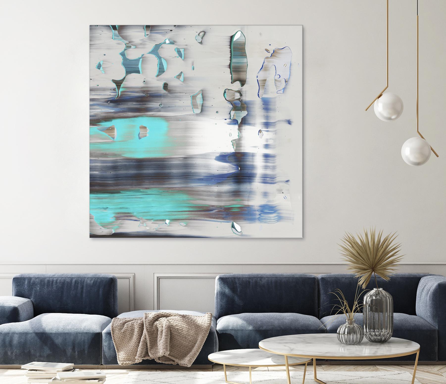Blue Swim II by PI Studio on GIANT ART - grey abstract