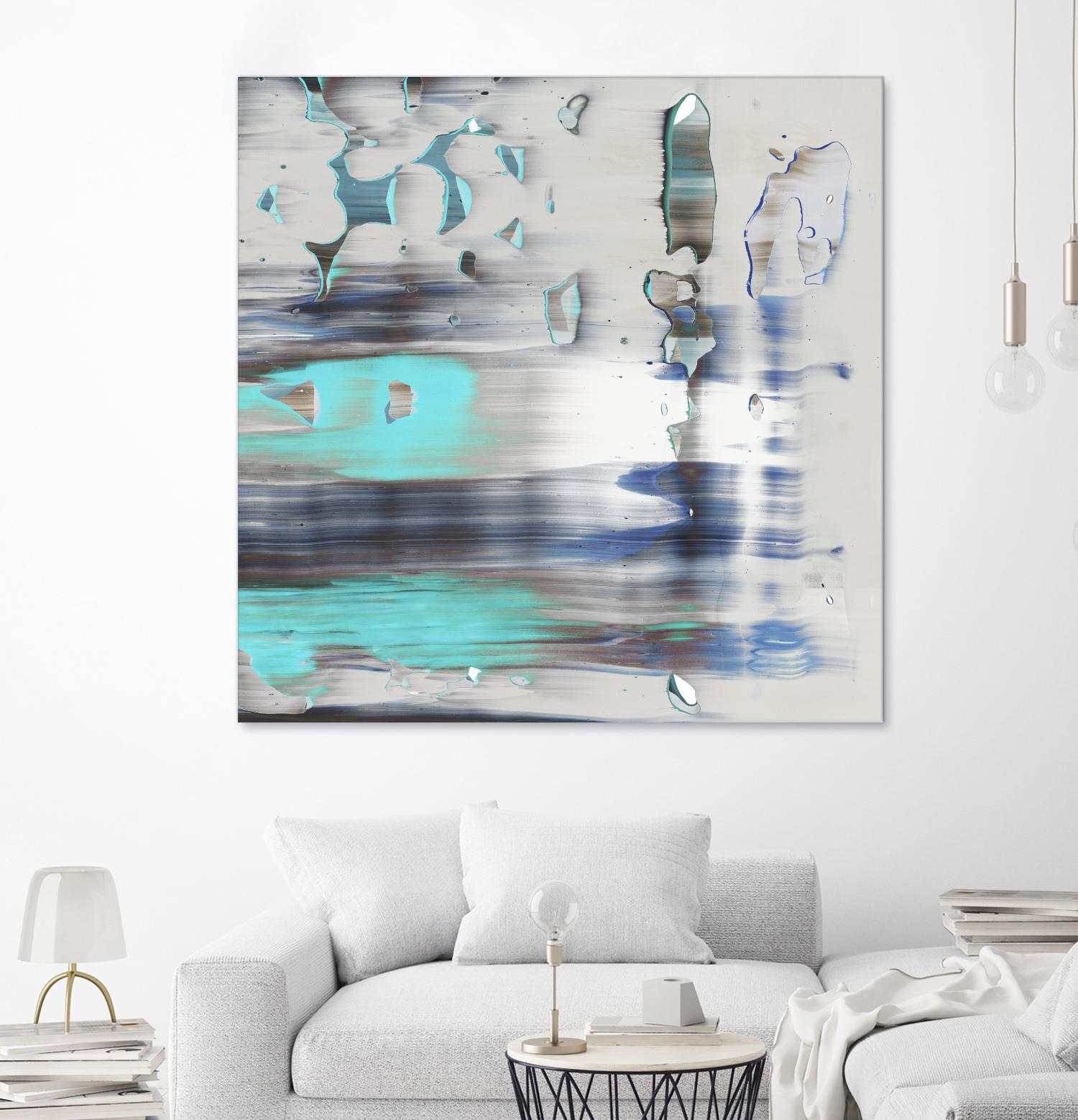 Blue Swim II by PI Studio on GIANT ART - grey abstract