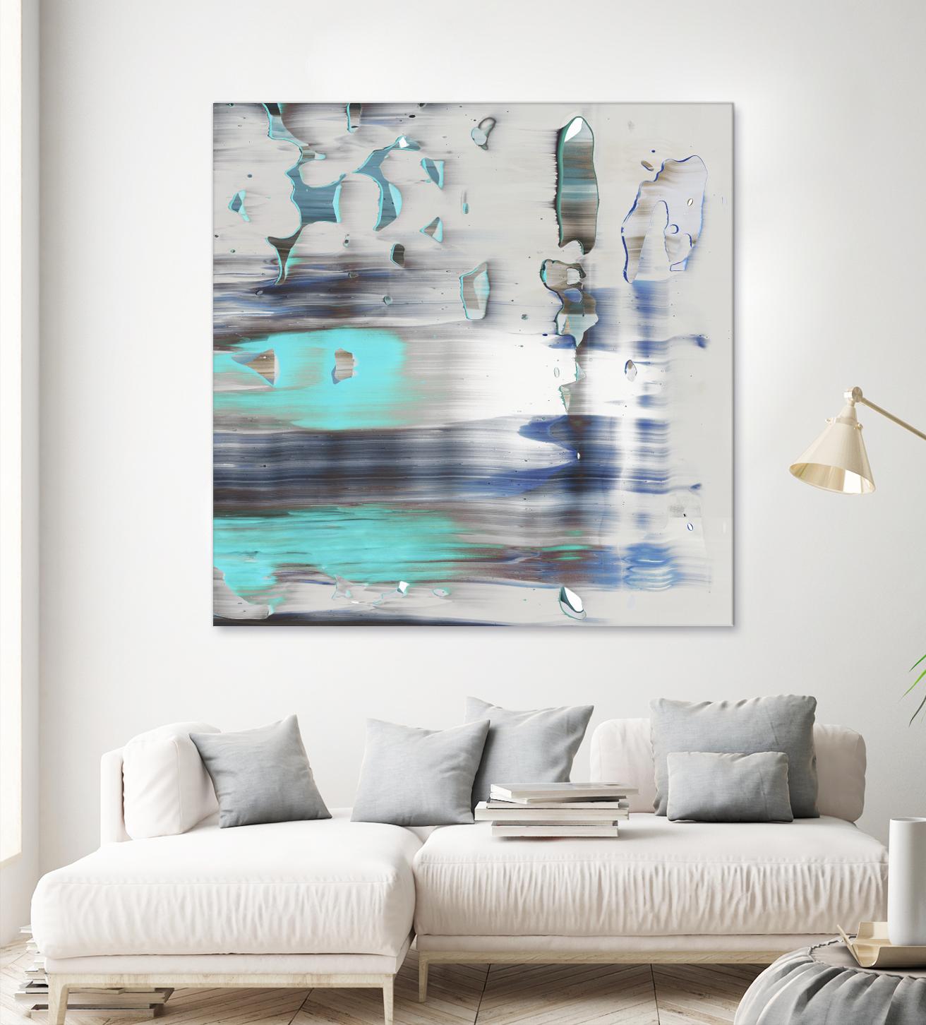Blue Swim II by PI Studio on GIANT ART - grey abstract