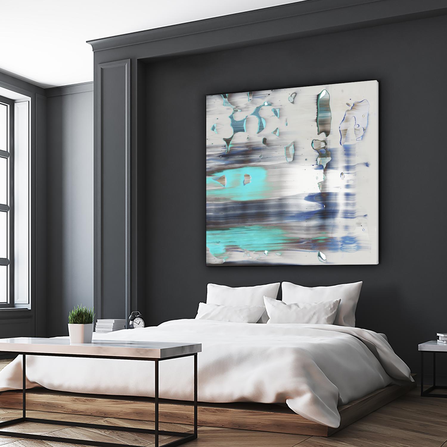 Blue Swim II by PI Studio on GIANT ART - grey abstract