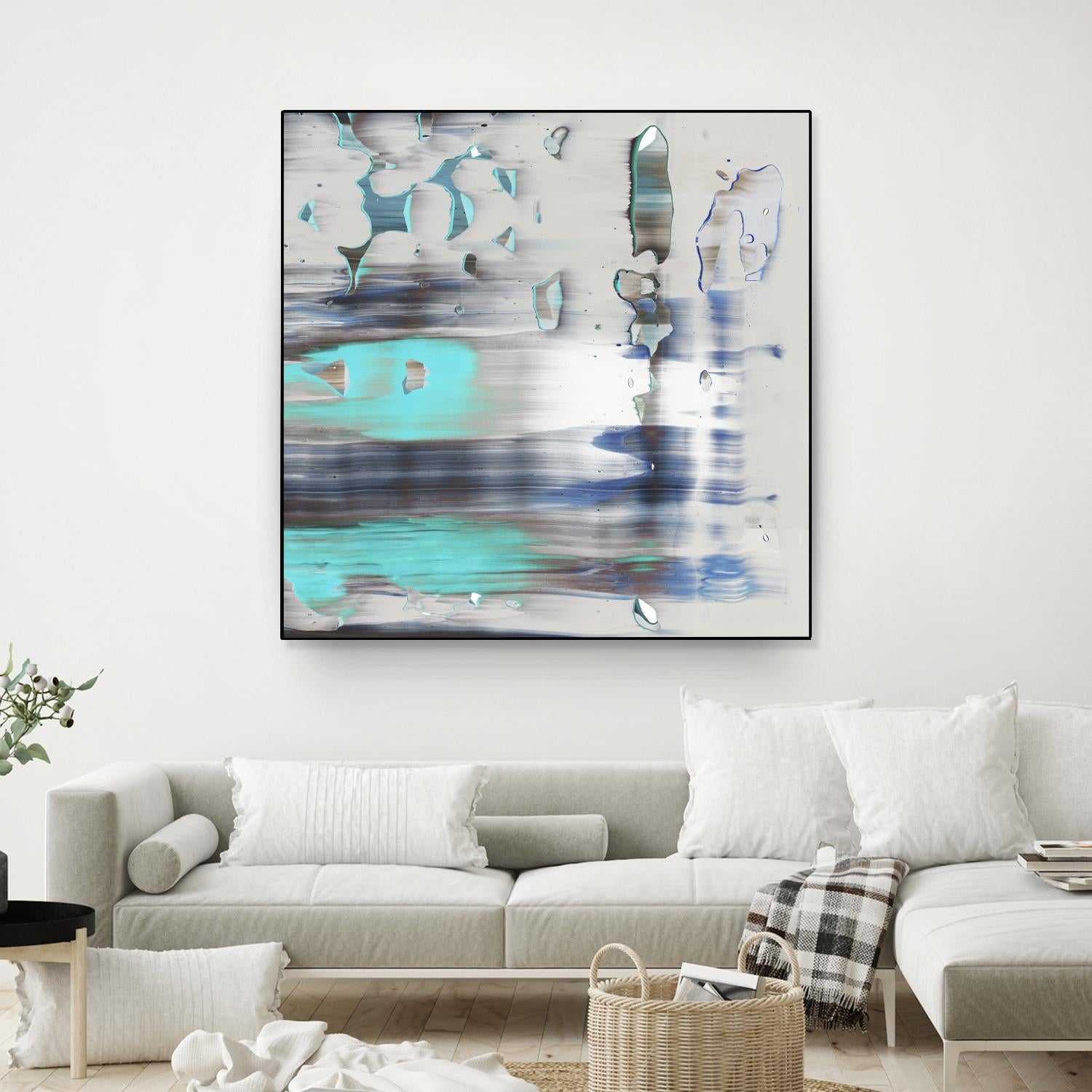 Blue Swim II by PI Studio on GIANT ART - grey abstract