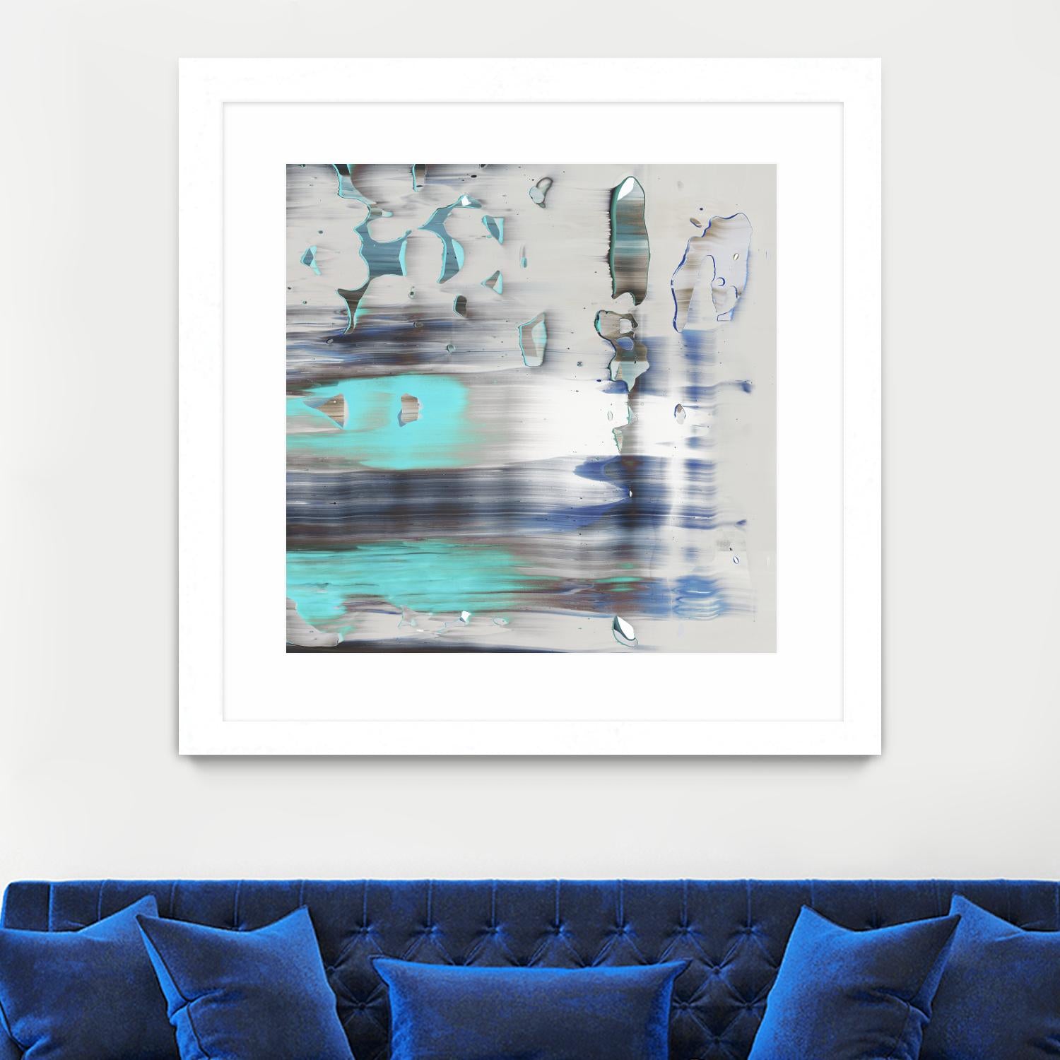 Blue Swim II by PI Studio on GIANT ART - grey abstract