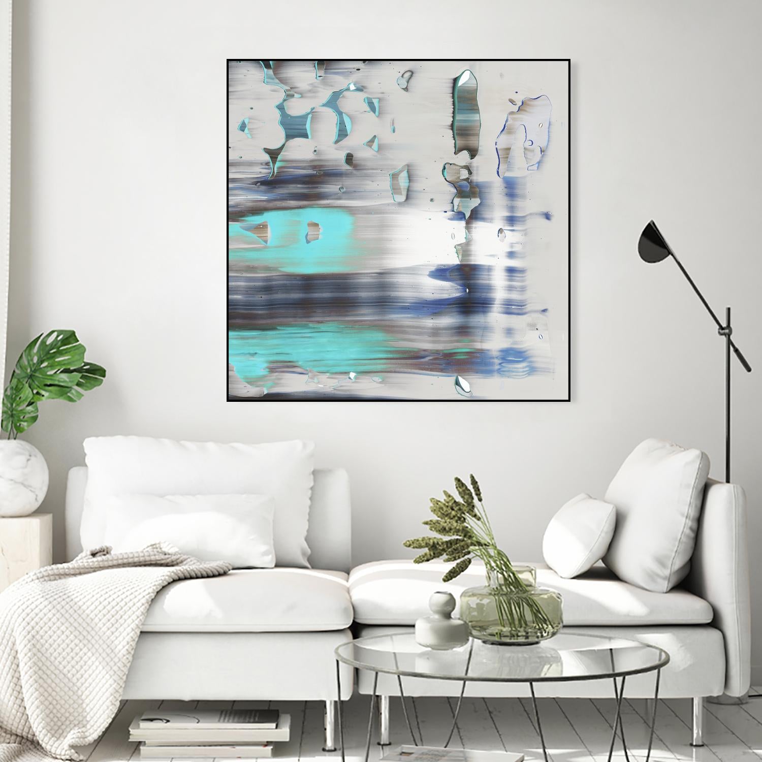 Blue Swim II by PI Studio on GIANT ART - grey abstract