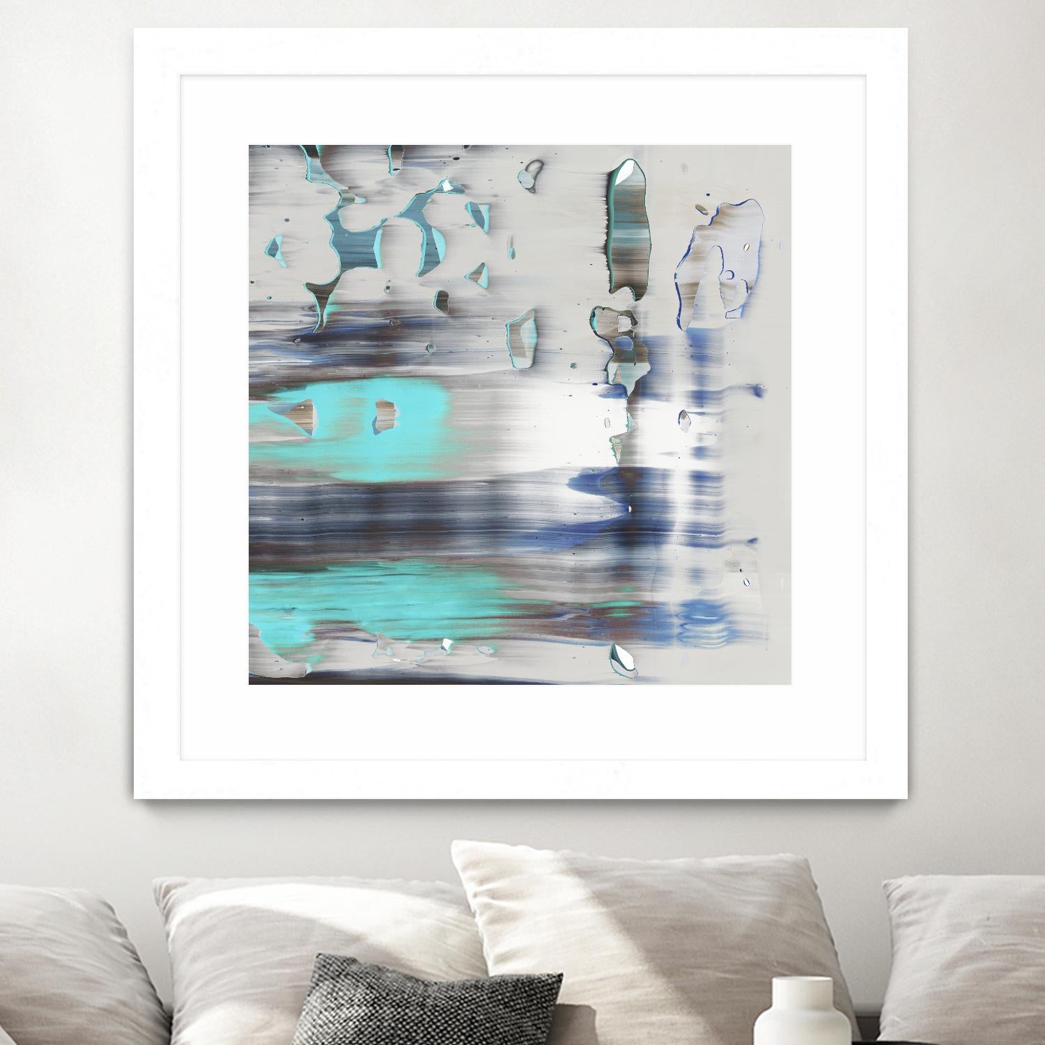 Blue Swim II by PI Studio on GIANT ART - grey abstract