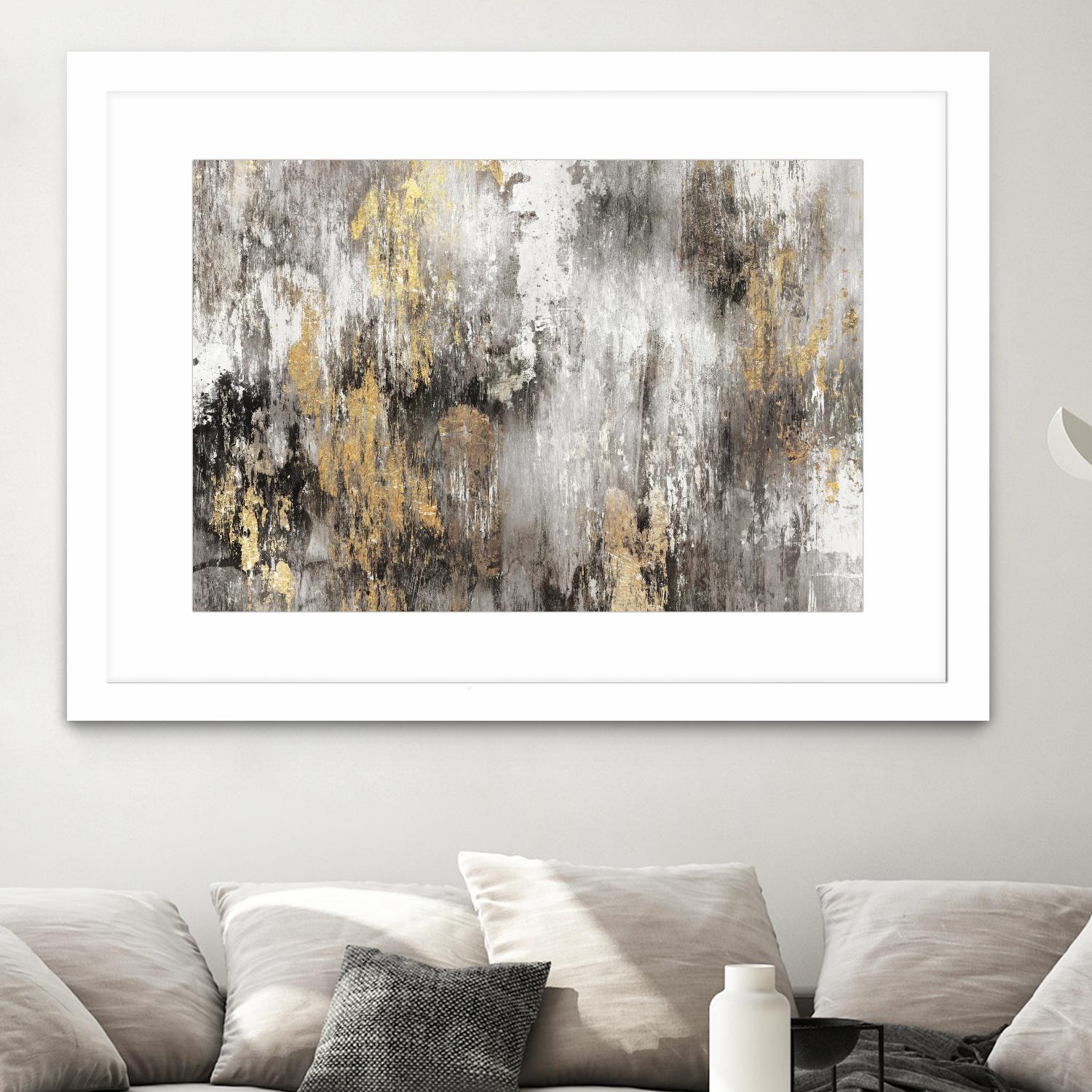 Gold Ikat by PI Studio on GIANT ART - gold abstract