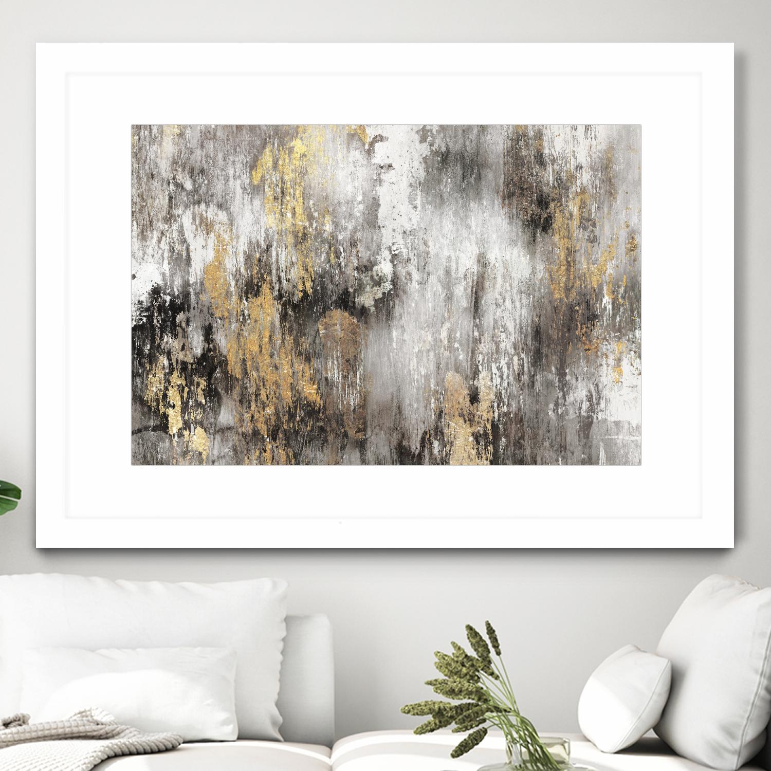 Gold Ikat by PI Studio on GIANT ART - gold abstract