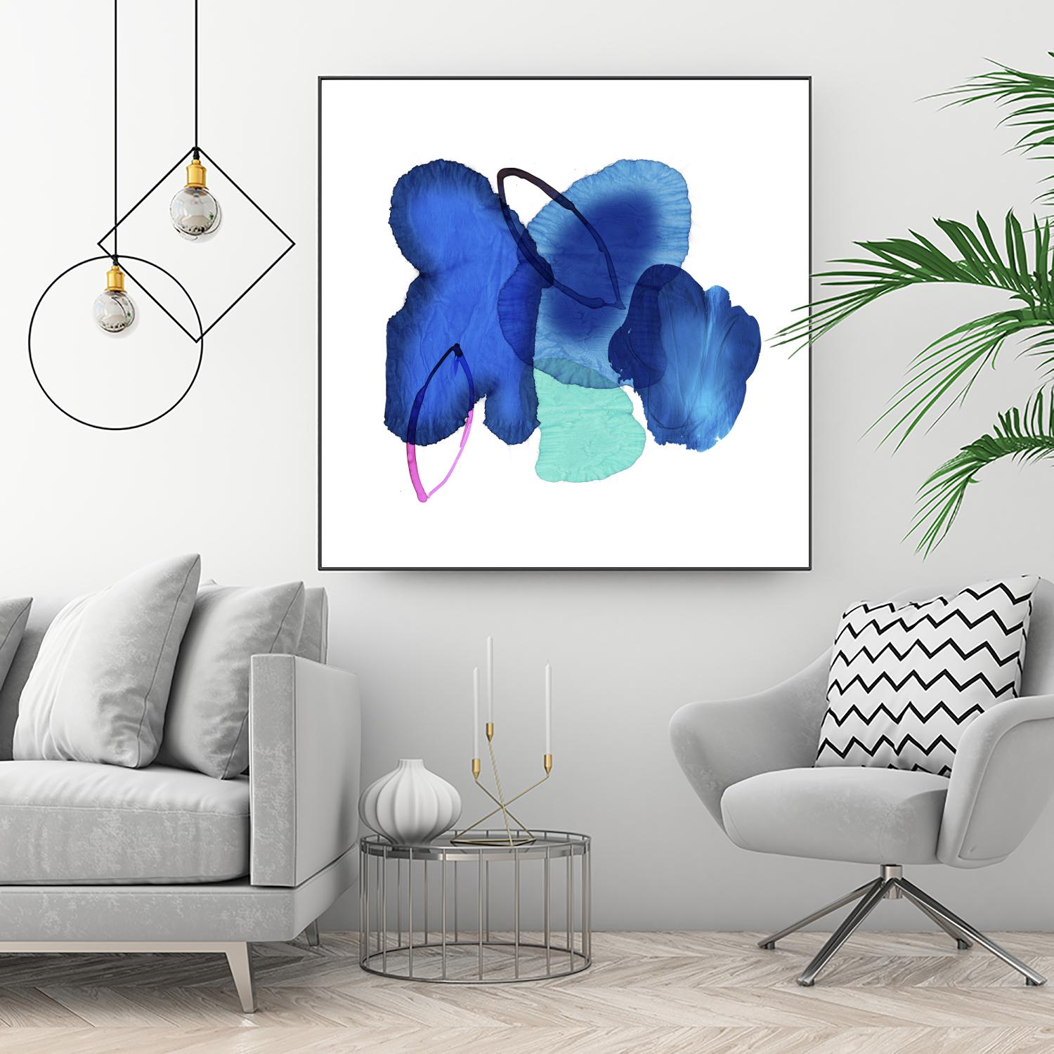 Inksplash by PI Studio on GIANT ART - blue abstract