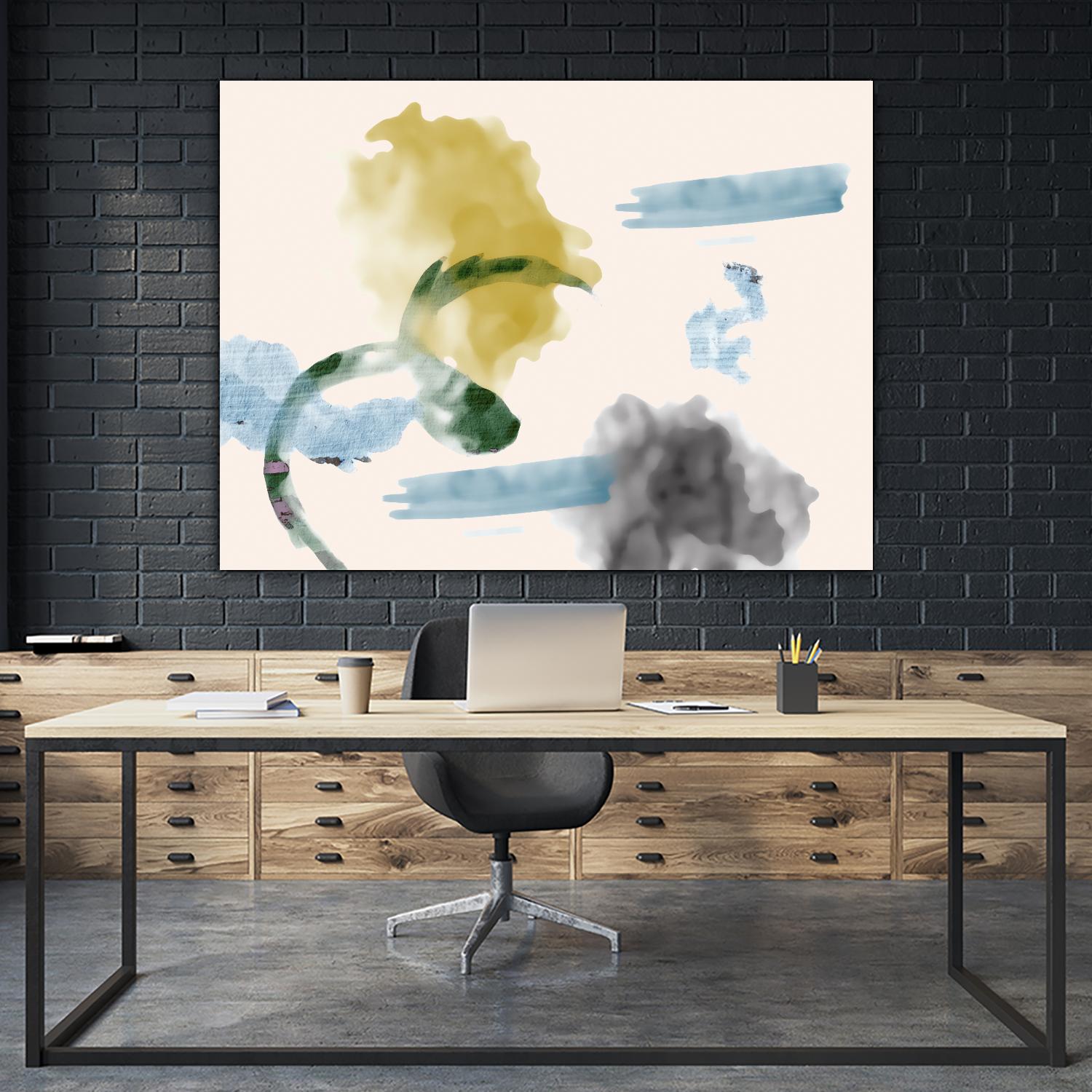 Your Smile I by PI Studio on GIANT ART - blue abstract