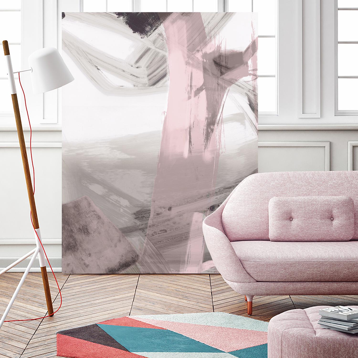 Fuschia I Blush Version by PI Studio on GIANT ART - grey abstract