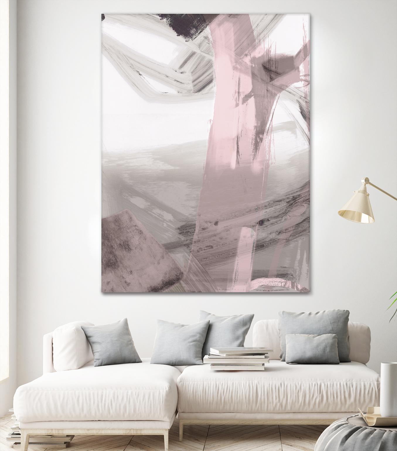 Fuschia I Blush Version by PI Studio on GIANT ART - grey abstract