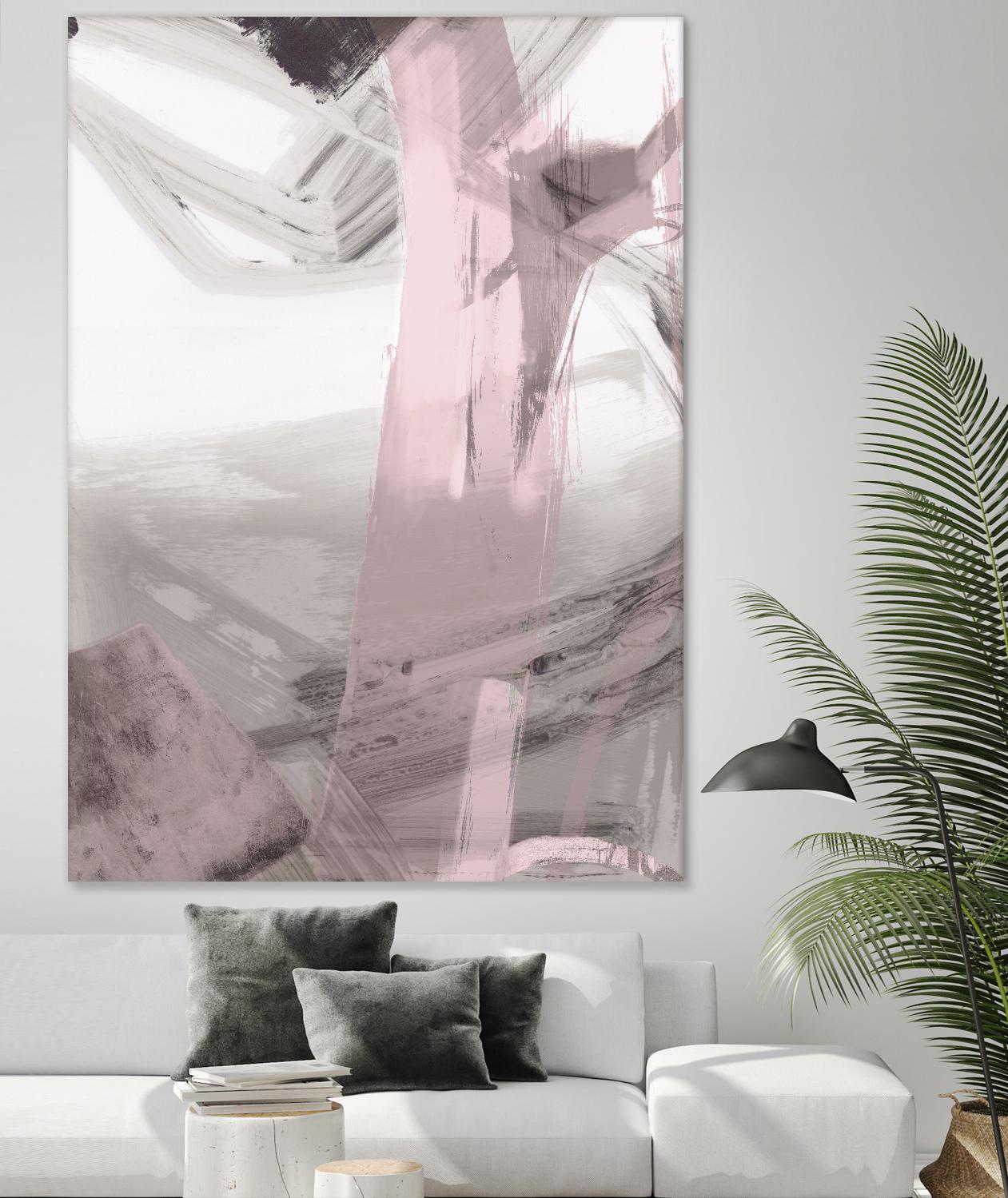 Fuschia I Blush Version by PI Studio on GIANT ART - grey abstract