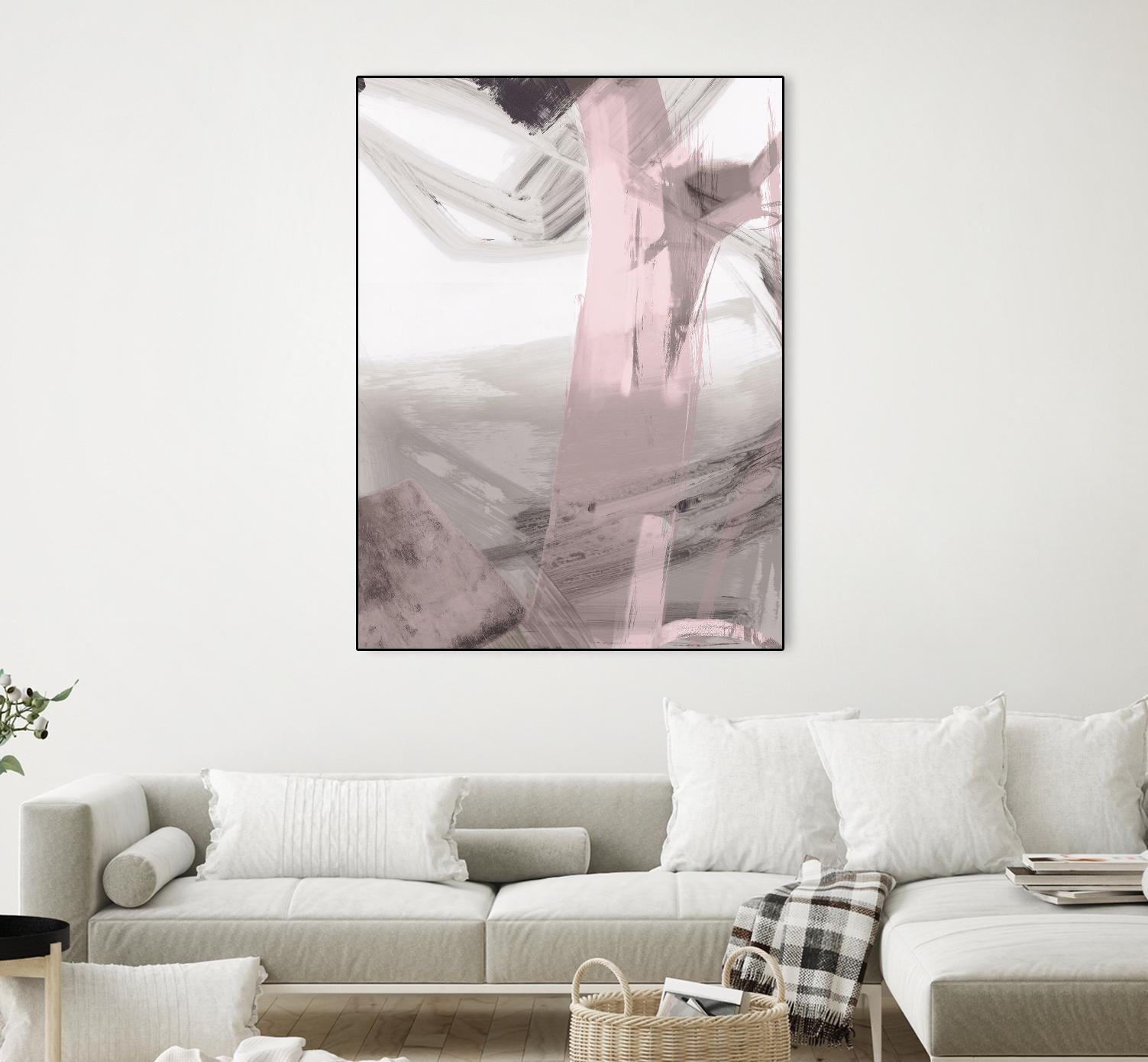 Fuschia I Blush Version by PI Studio on GIANT ART - grey abstract