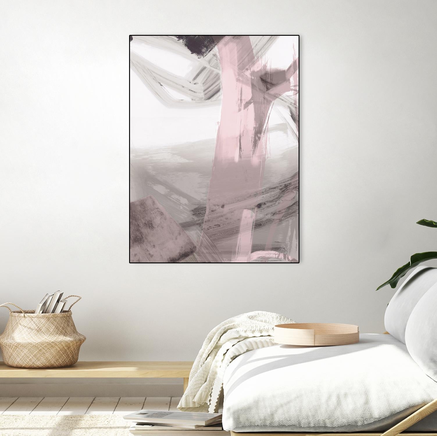 Fuschia I Blush Version by PI Studio on GIANT ART - grey abstract