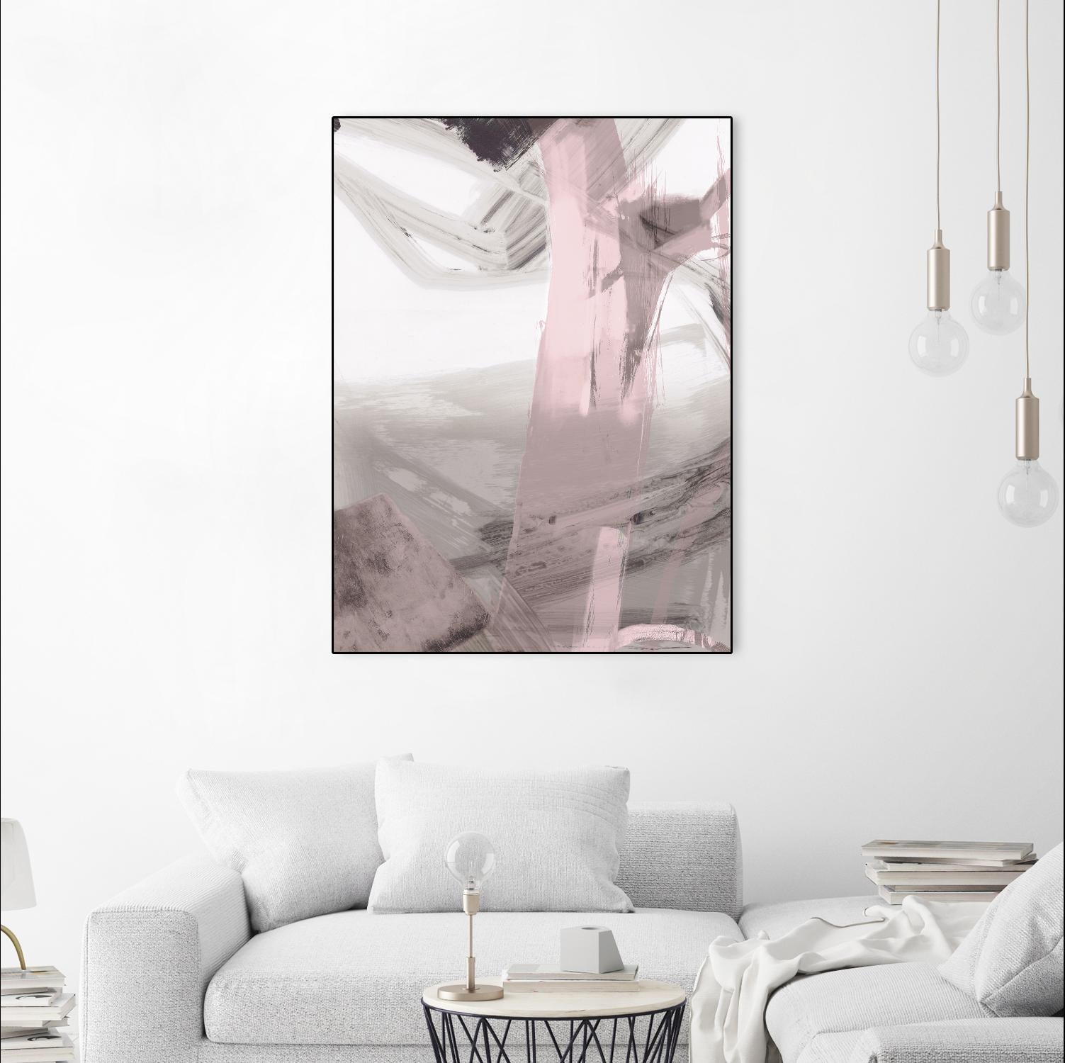 Fuschia I Blush Version by PI Studio on GIANT ART - grey abstract