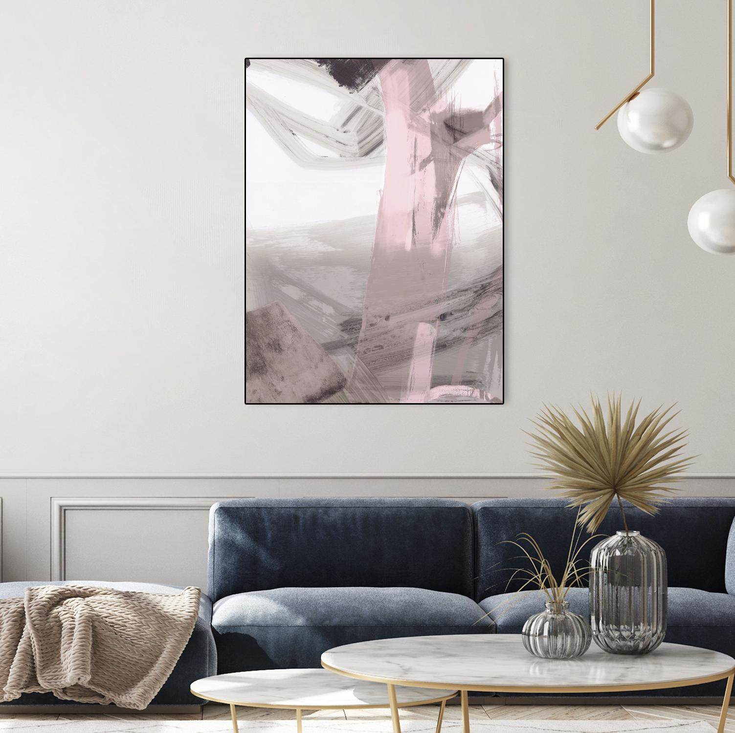 Fuschia I Blush Version by PI Studio on GIANT ART - grey abstract